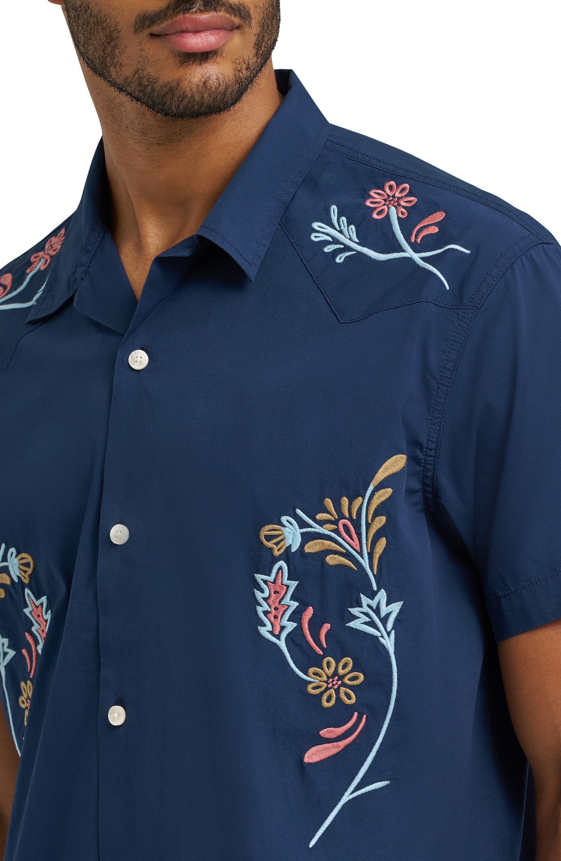 Embroidered Camp Shirt - image 2