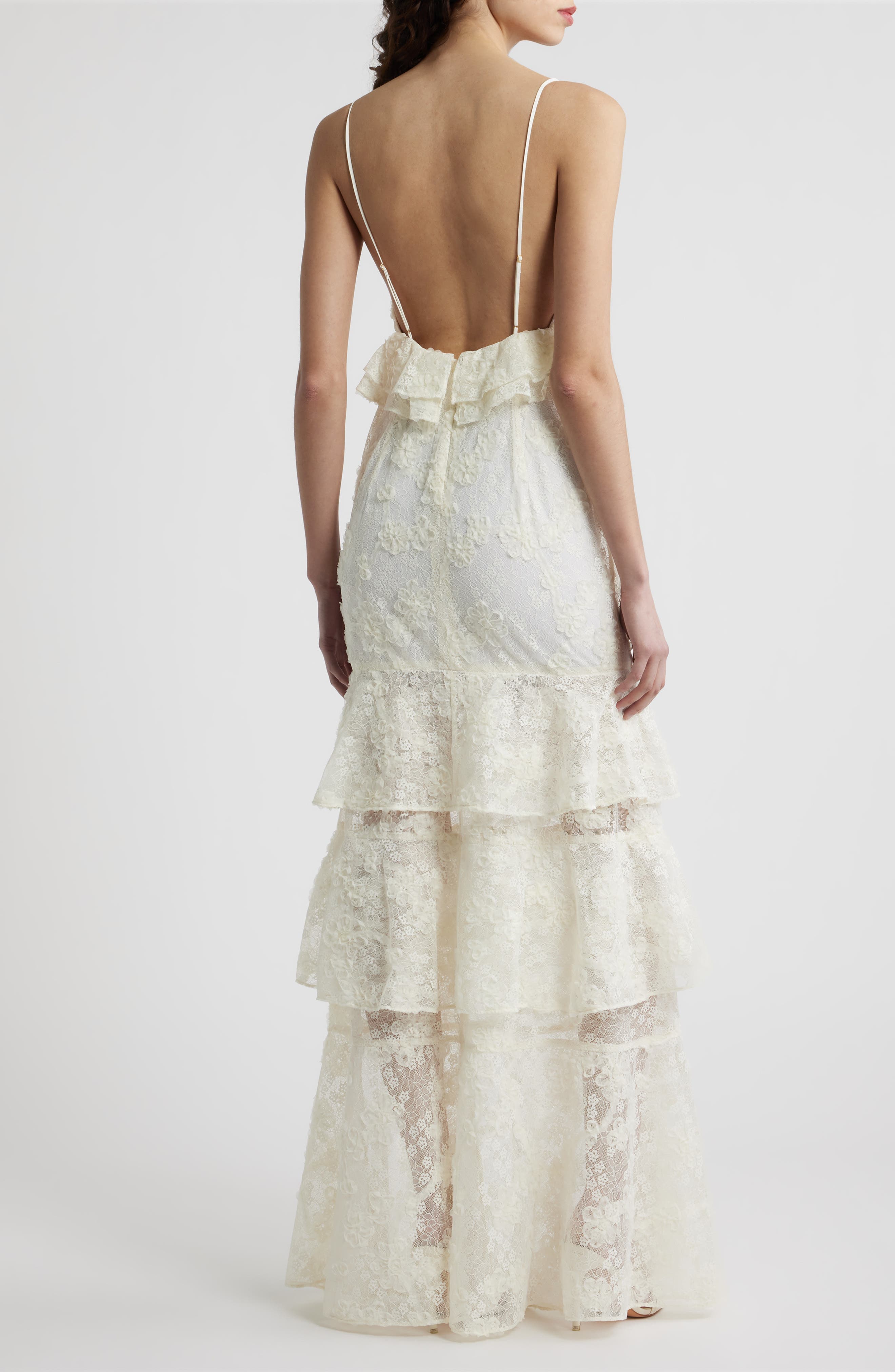 Eris Floral Lace Tiered Gown - image 2