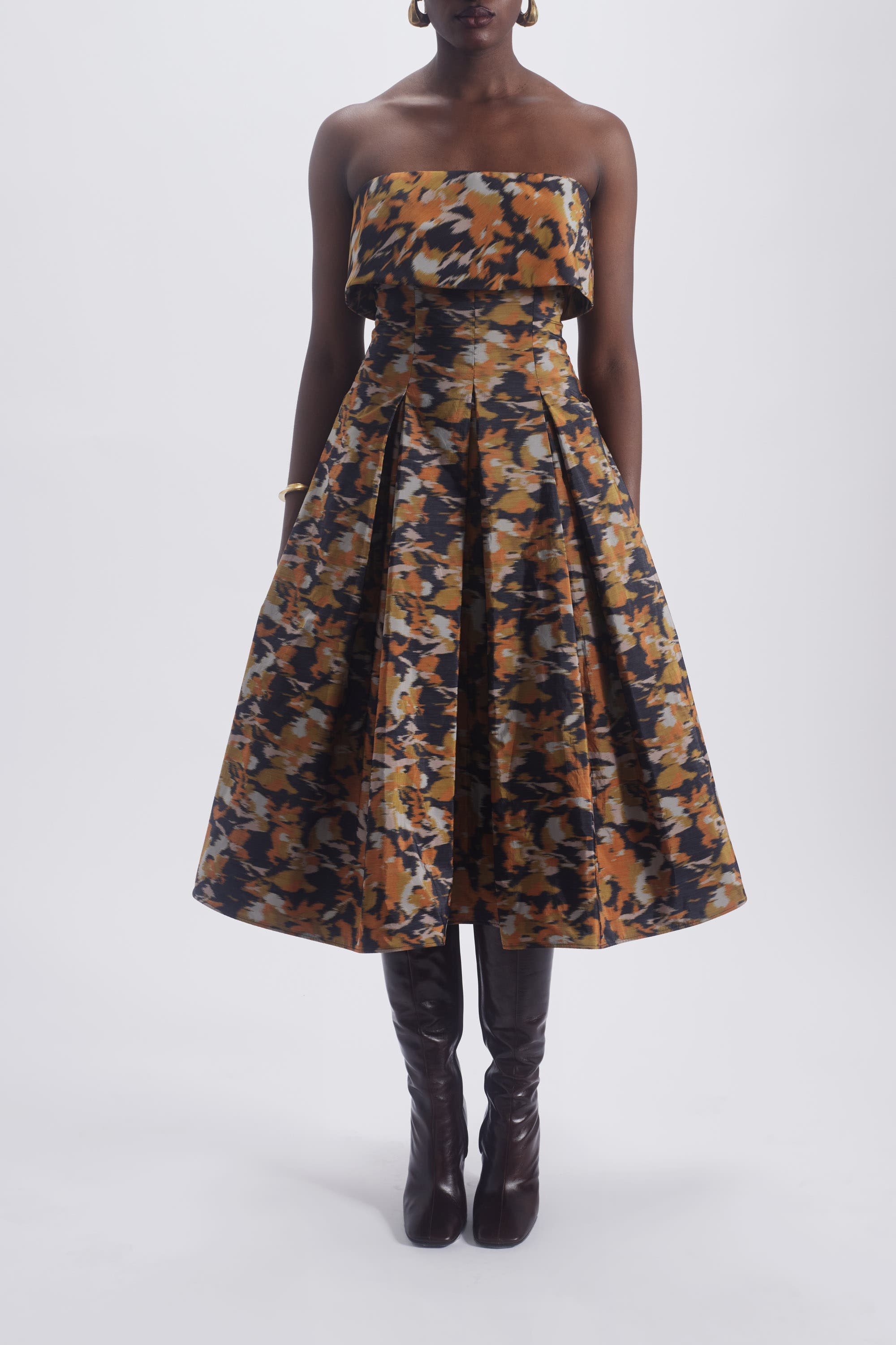 Printed Laced Back Dress - image 3