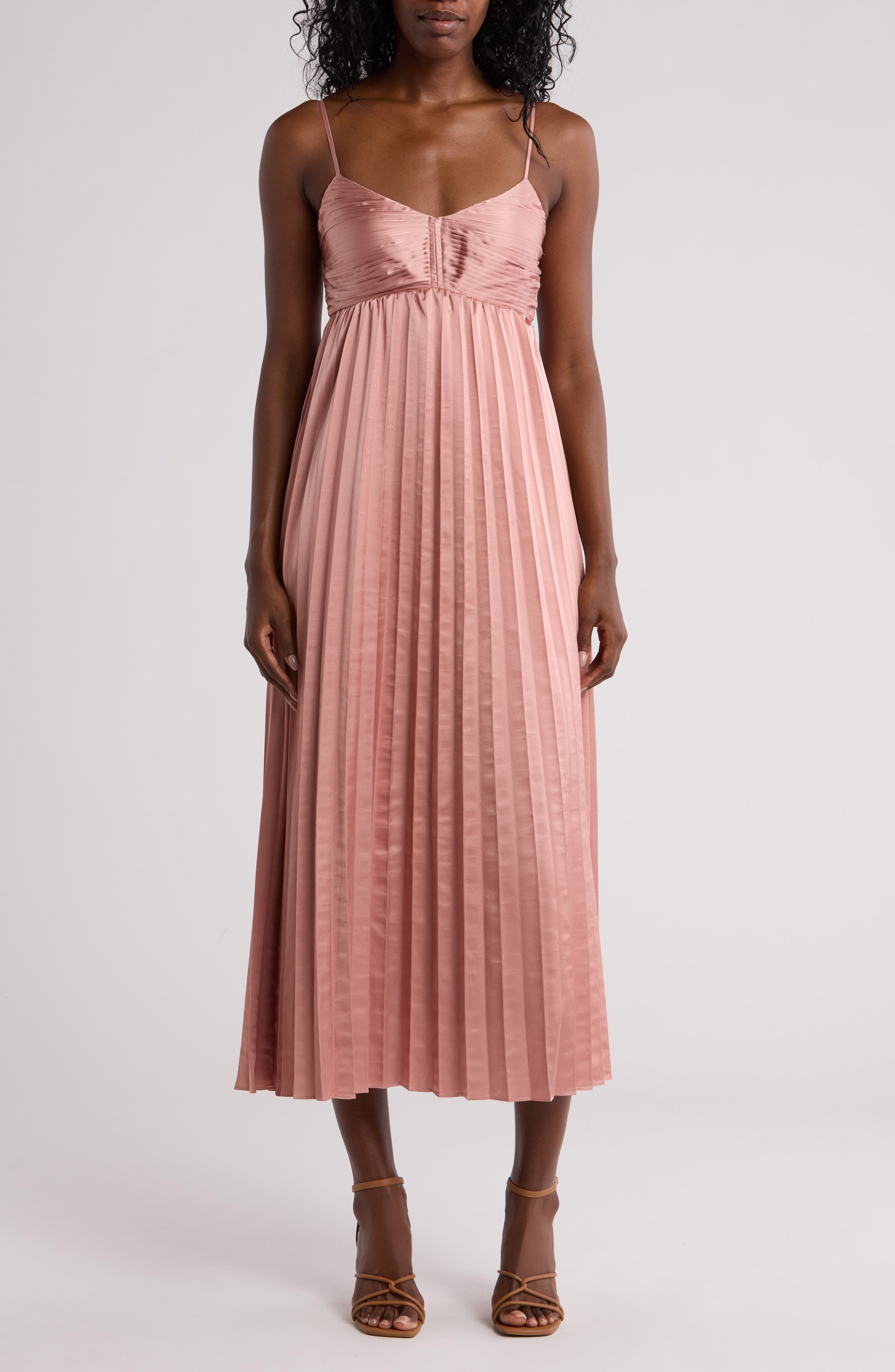 Pleated Midi Sundress - image 1