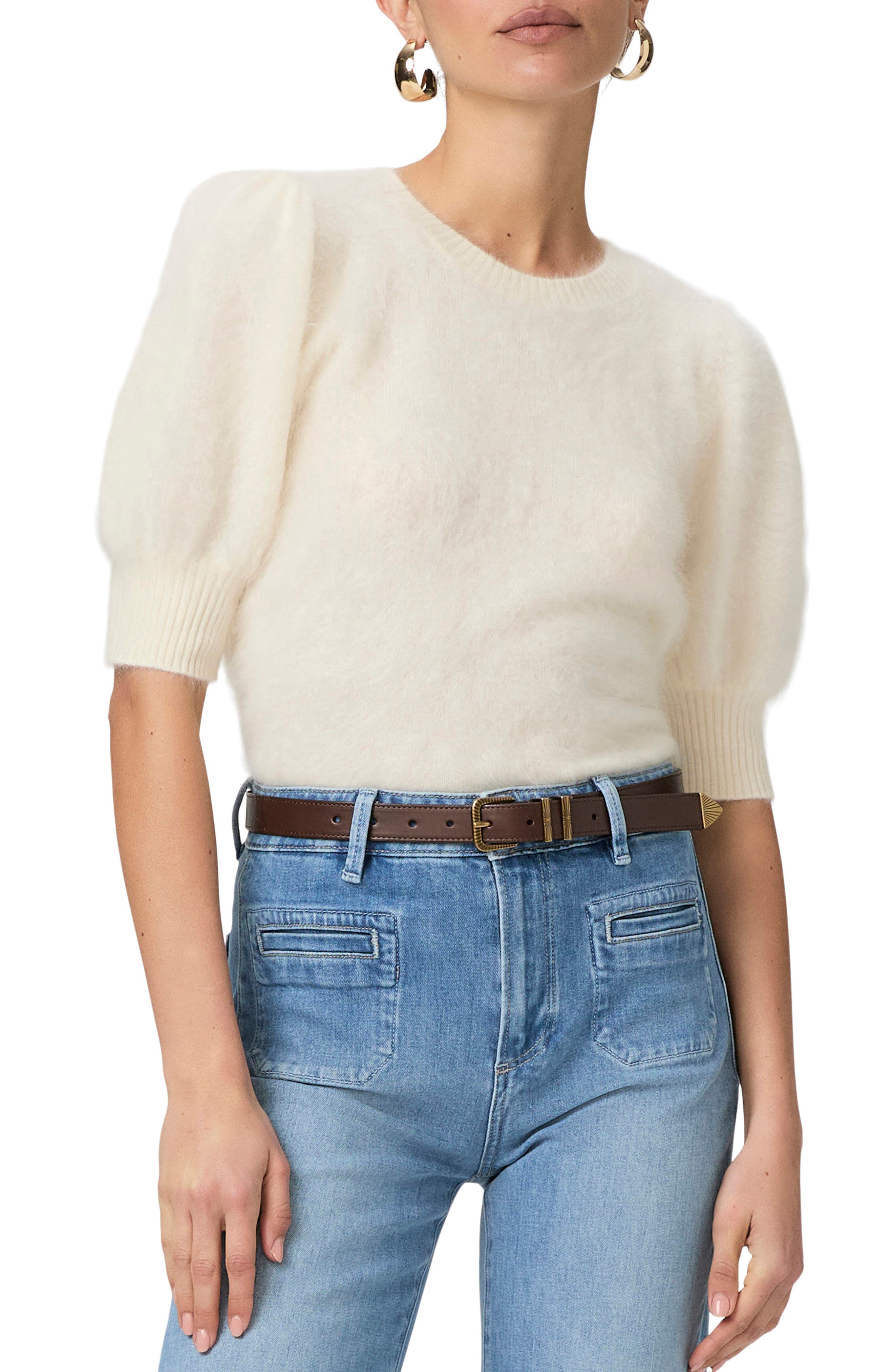 Gladiolus Short Sleeve Cashmere Sweater - image 1