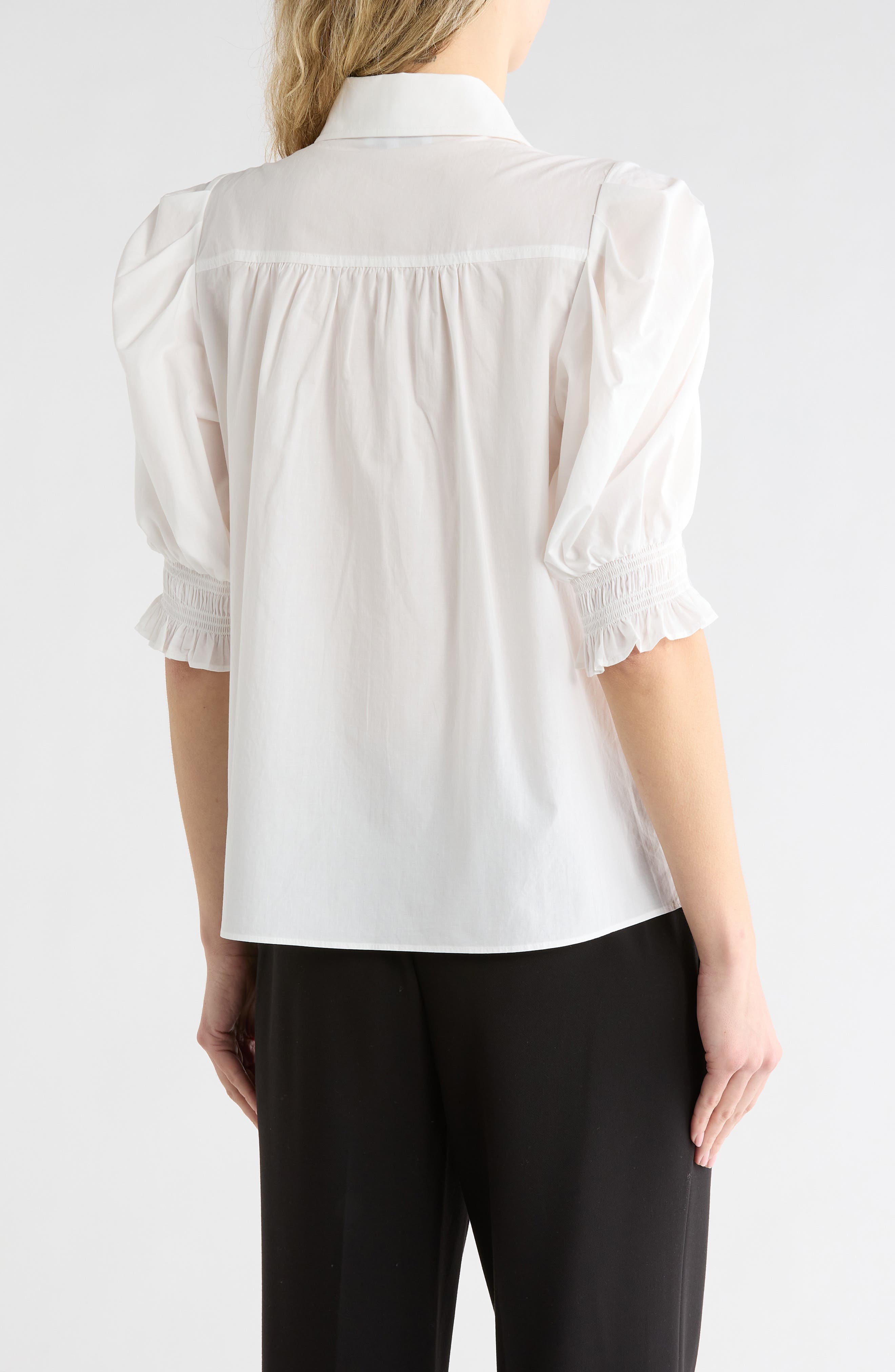 Corinne Puff Sleeve Button-Up Shirt - image 2