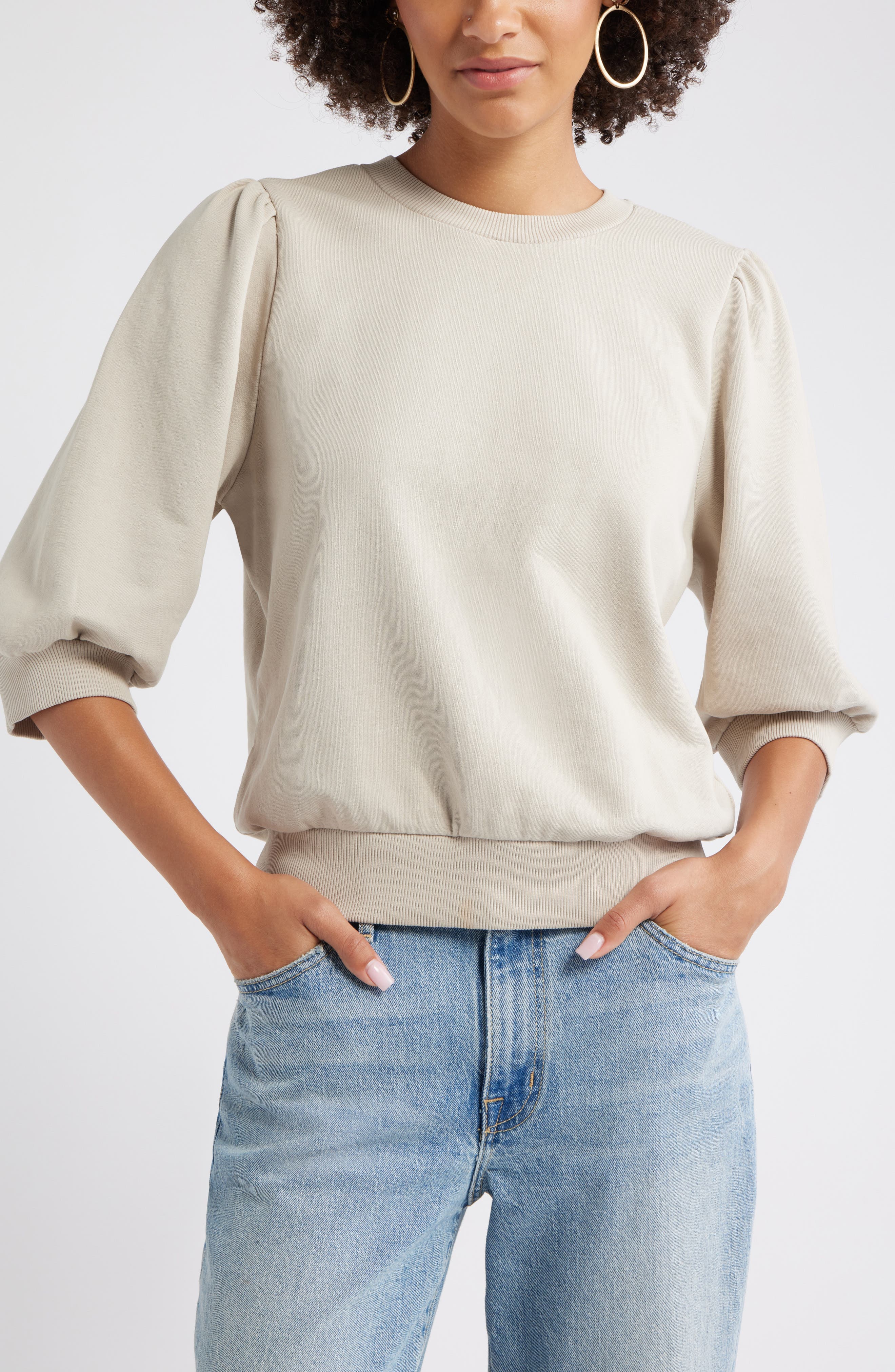 Puff Sleeve Sweatshirt - image 1