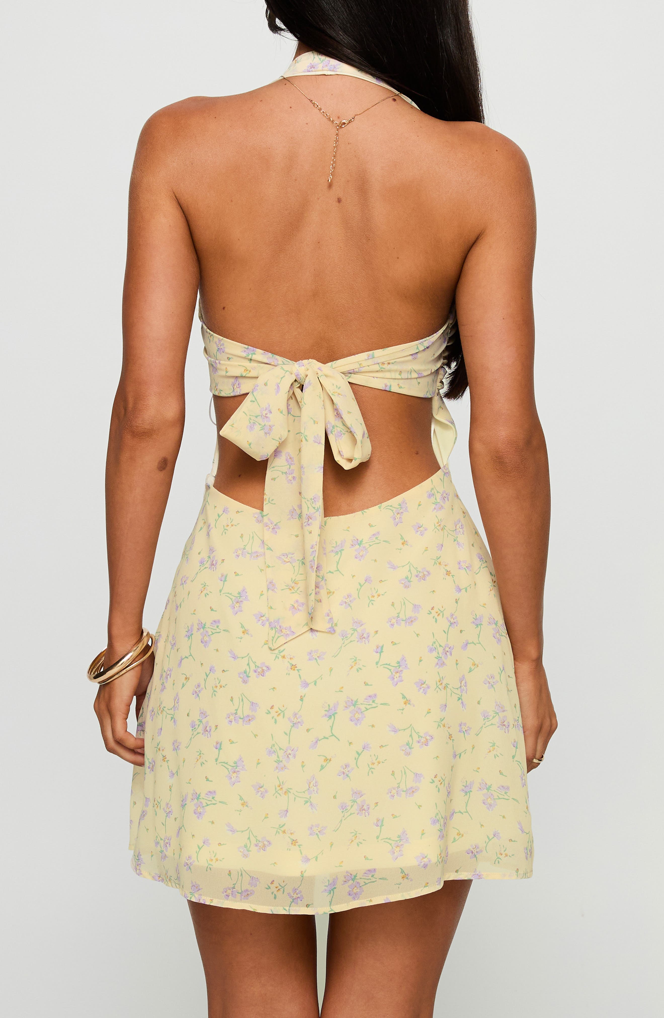 Rosamie Floral Halter Minidress - image 2