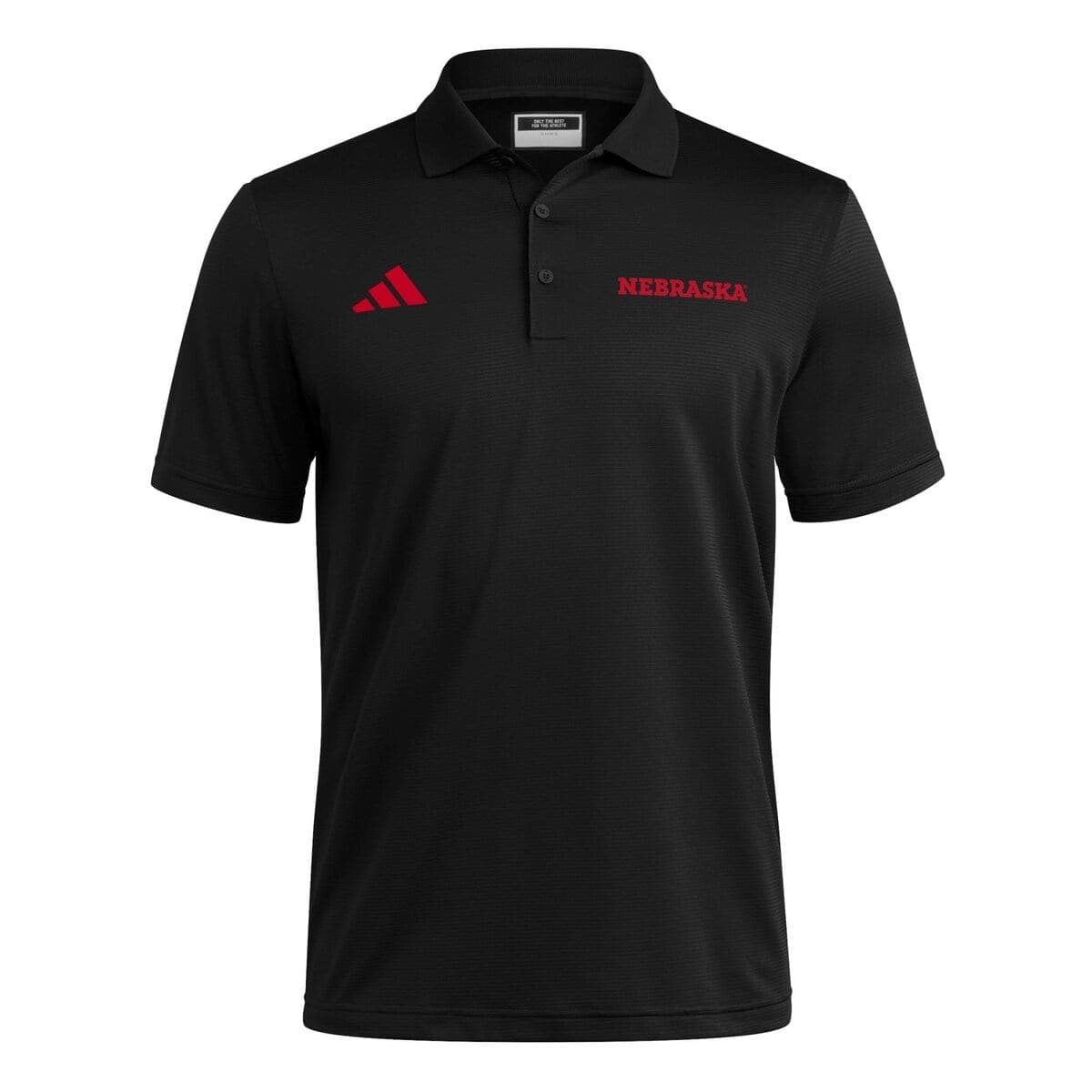 Black Nebraska Huskers Ultimate 365 Ottoman Polo Shirt - image 2