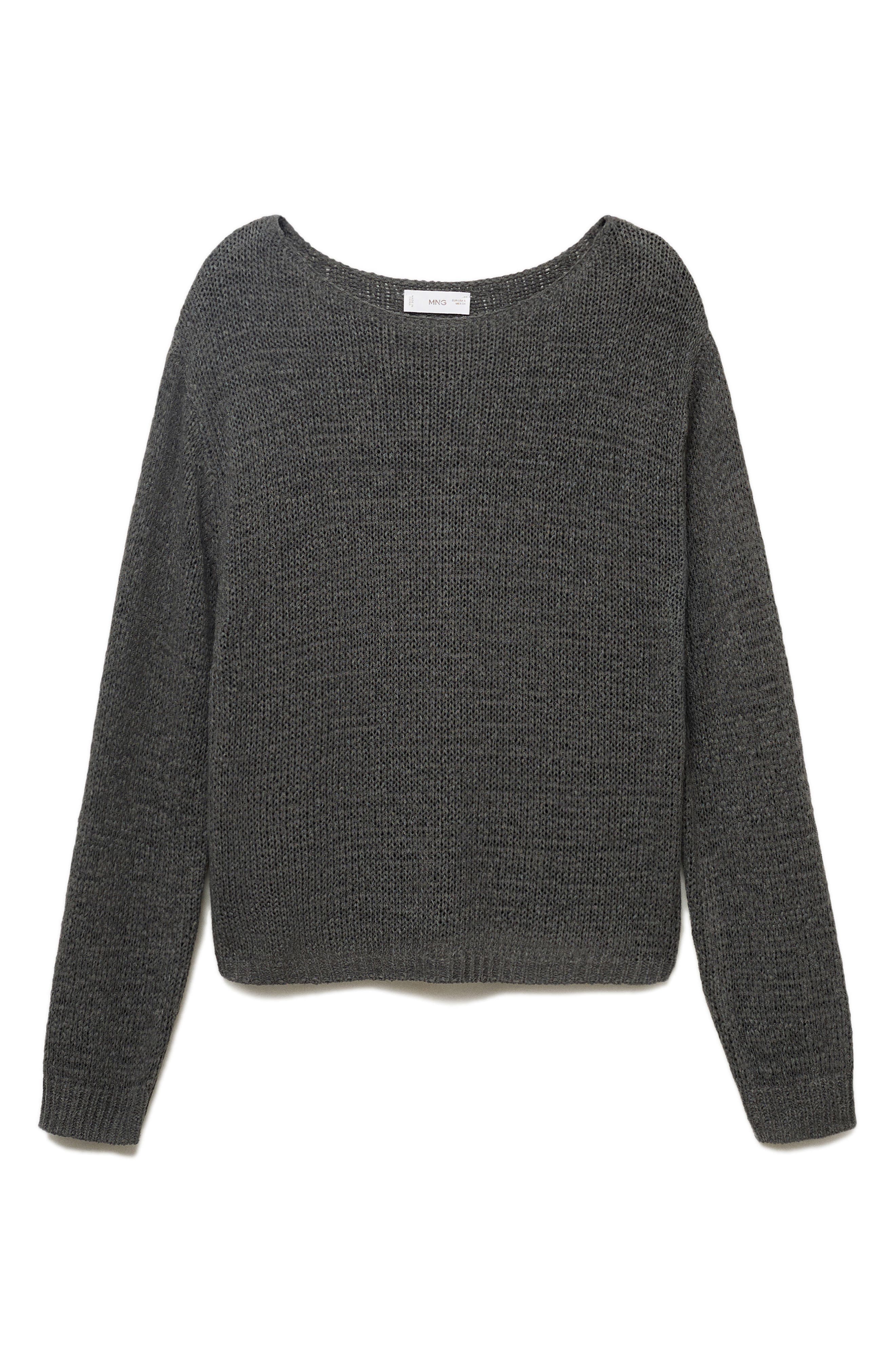 Openwork Boat Neck Sweater - image 2