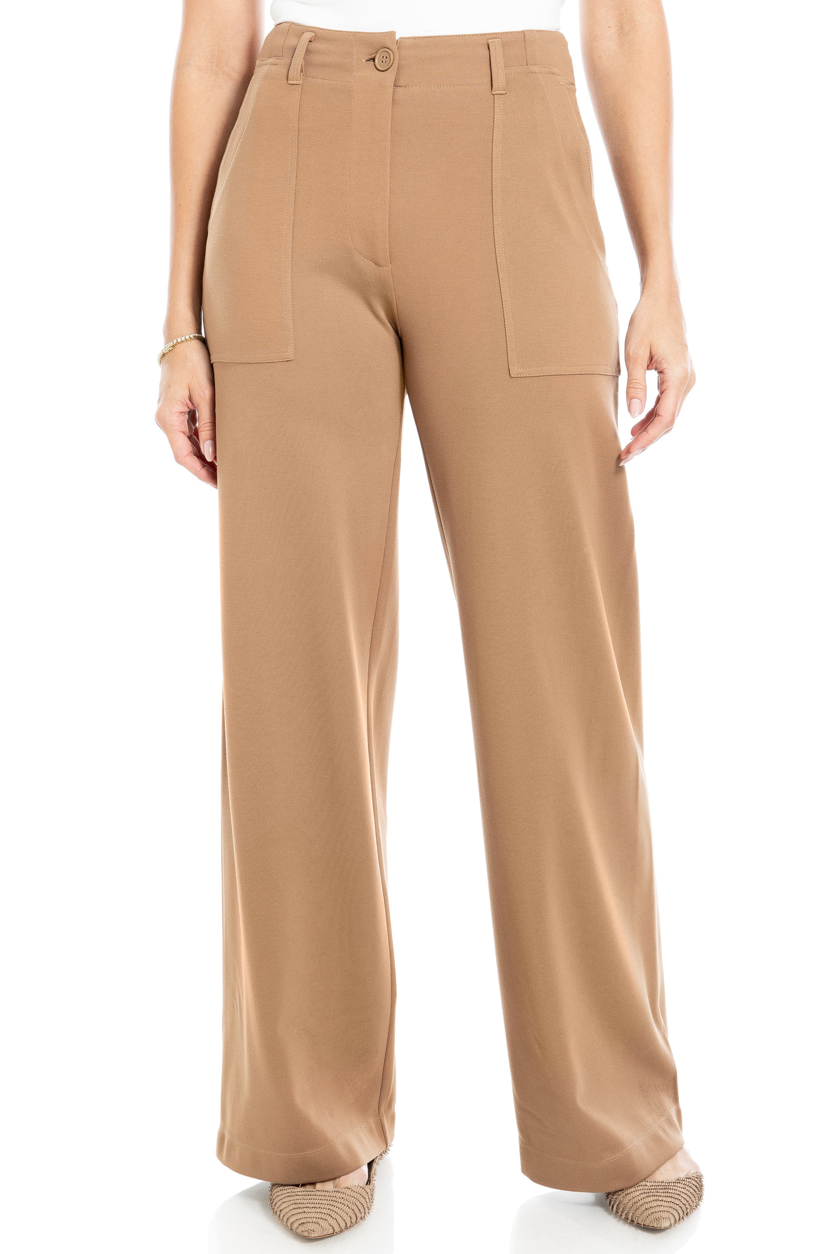 Ponte High Waist Wide Leg Pants - image 3
