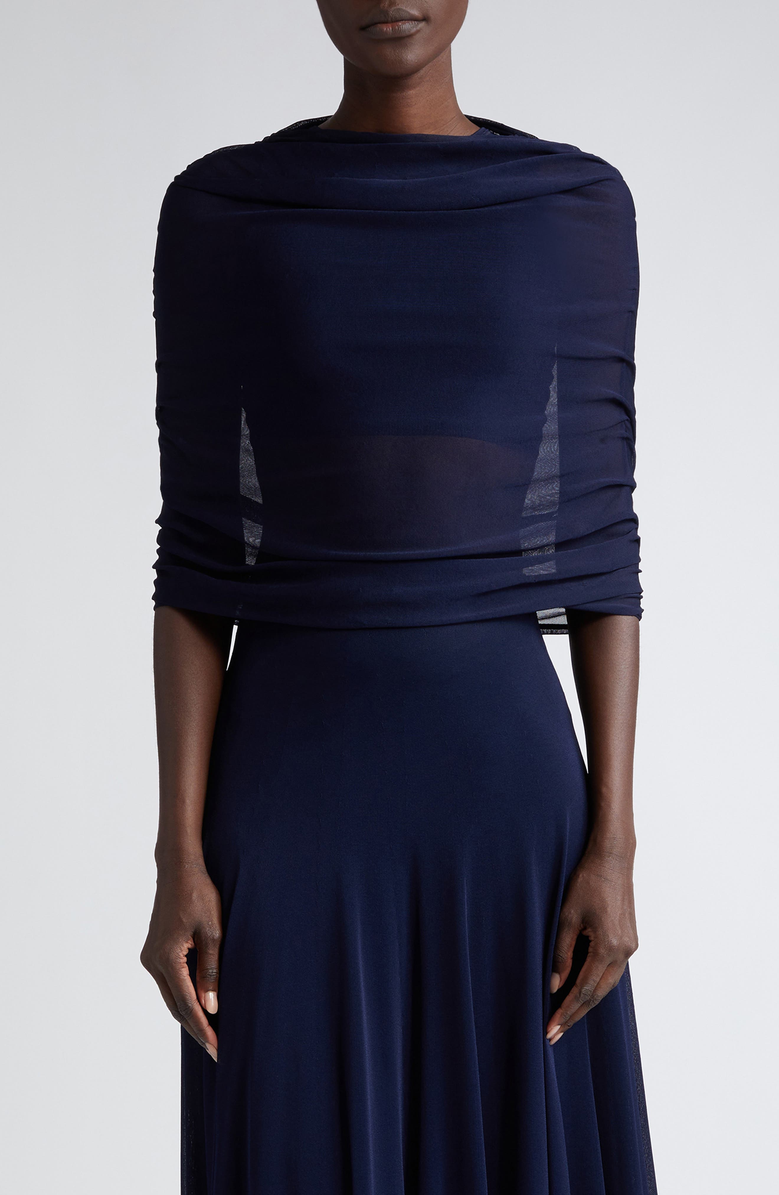 Lyra Ruched Mesh Top - image 1