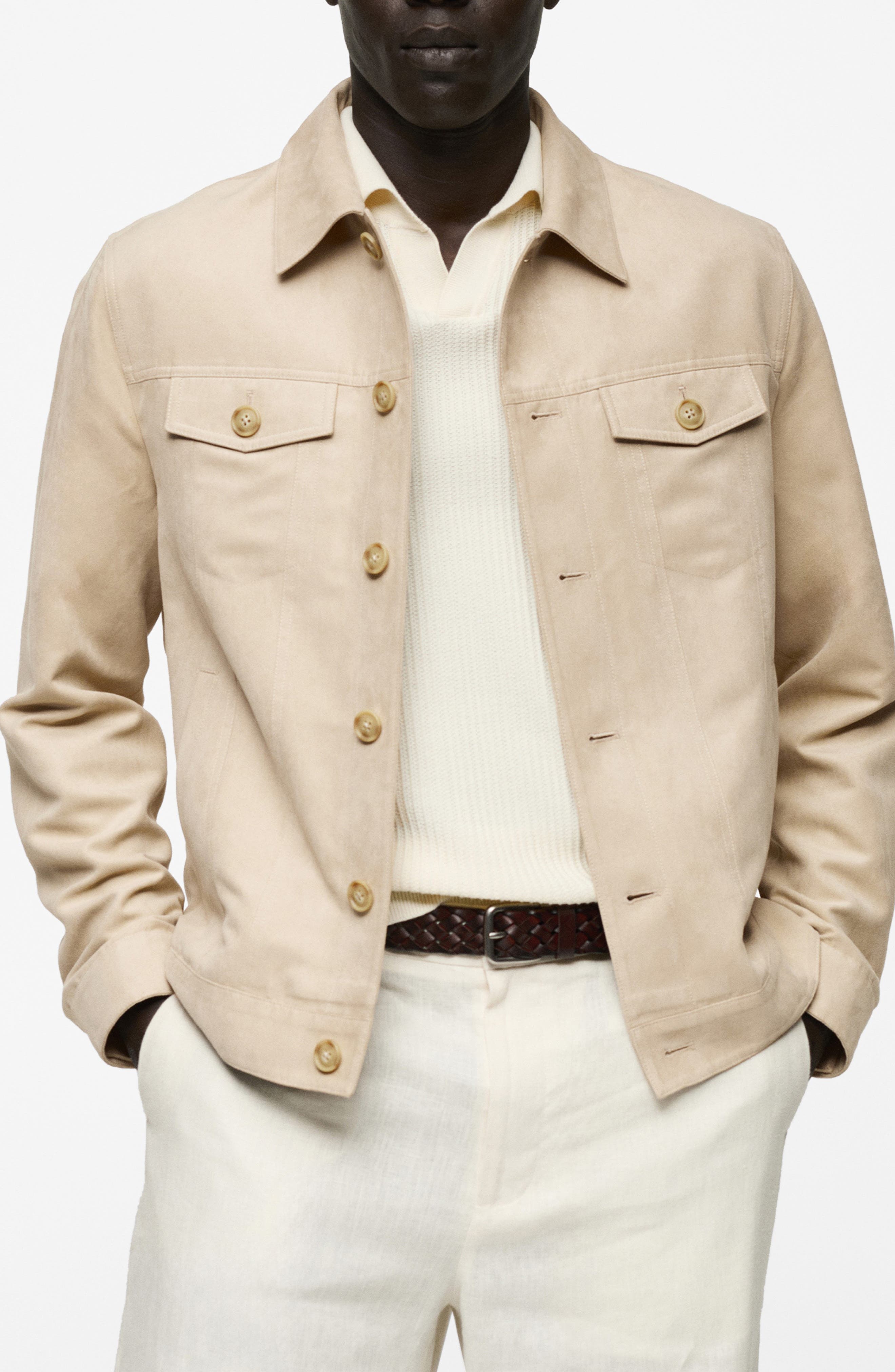 Suede Effect Trucker Jacket - image 1