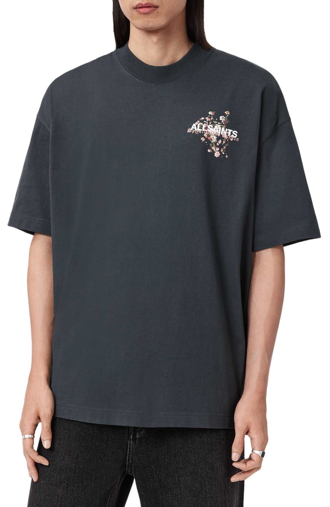 Valen Oversize Floral Logo Graphic T-Shirt - image 1