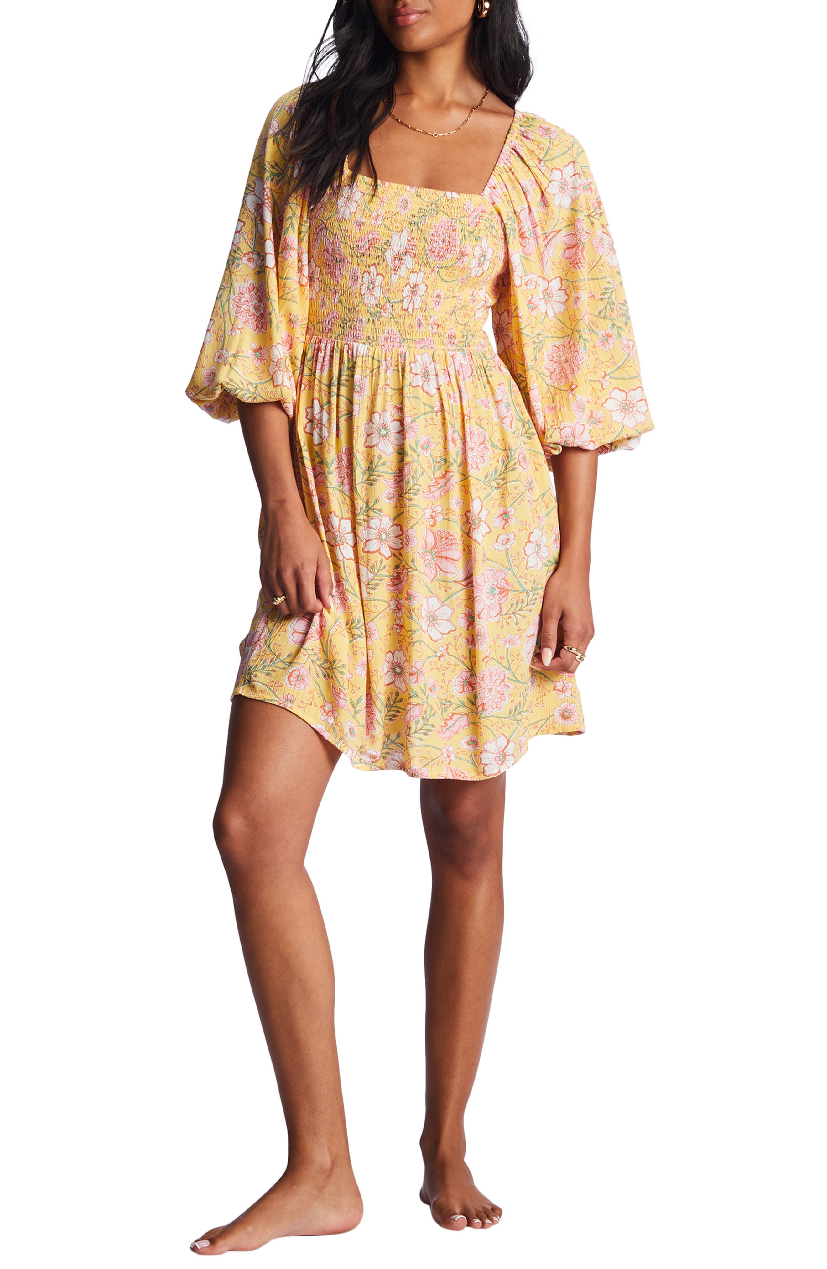 Paradise Days Smocked Minidress - image 1