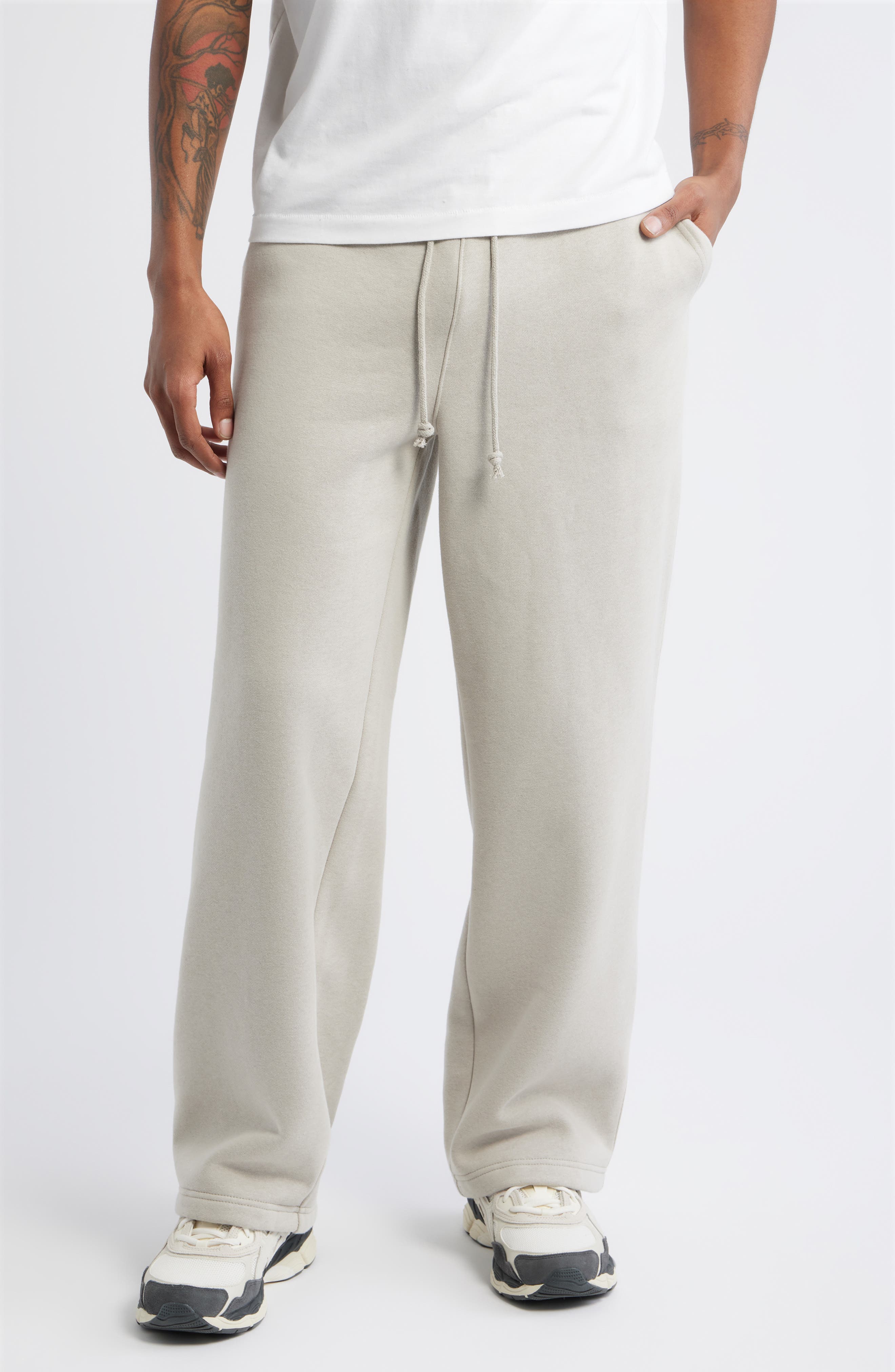 Straight Leg Fleece Sweatpants - image 3