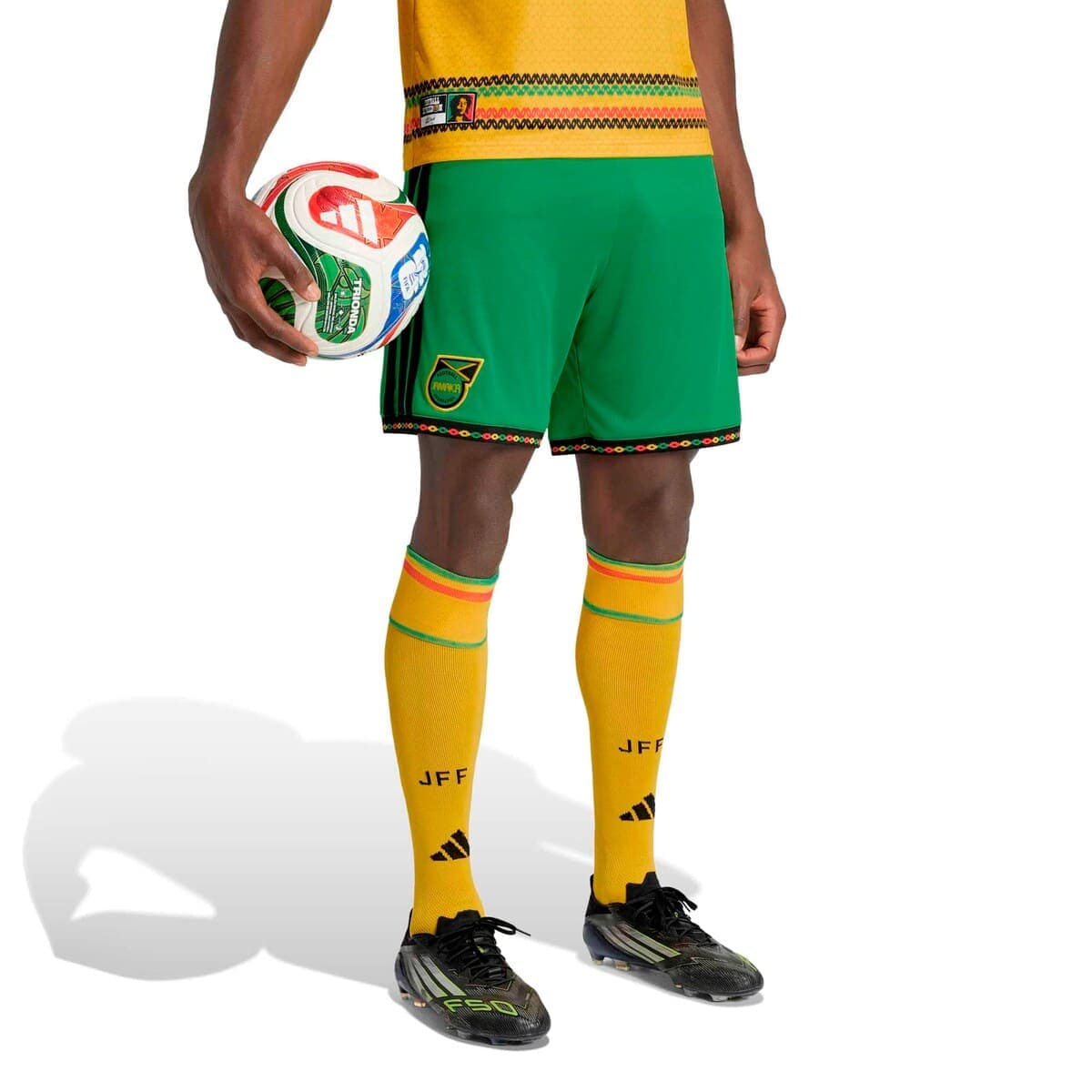 Men's adidas Green Jamaica National Team Replica Shorts - image 1