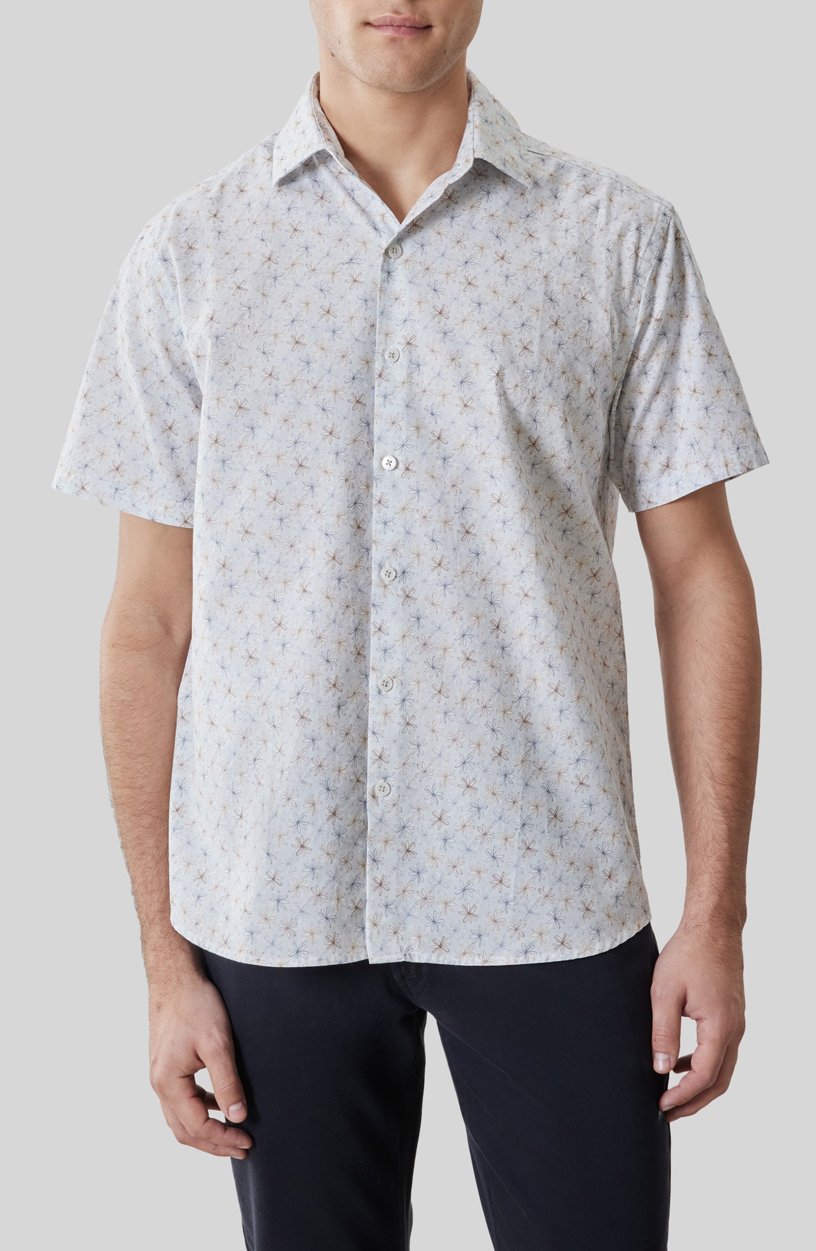 Turcot Floral Short Sleeve Button-Up Shirt - image 1