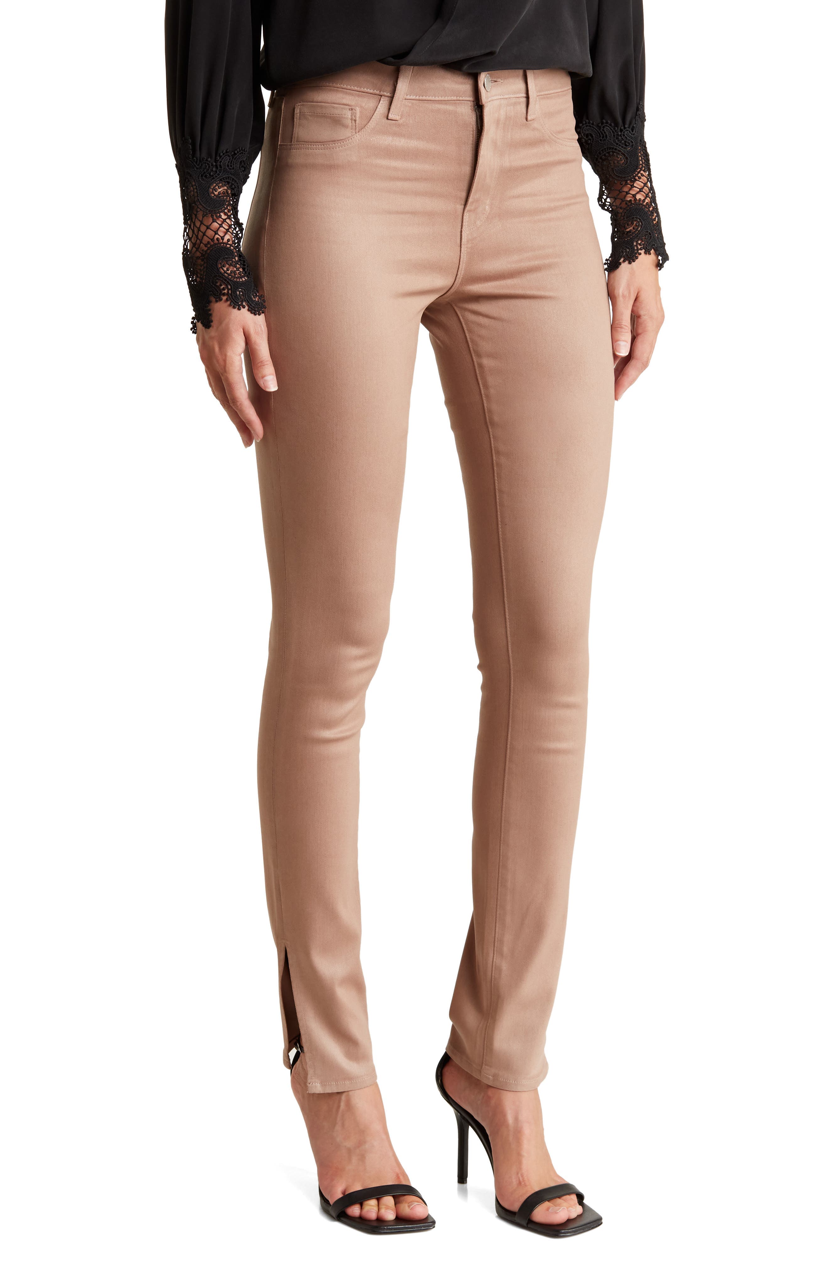 Josie High Waist Slit Hem Skinny Jeans - image 1