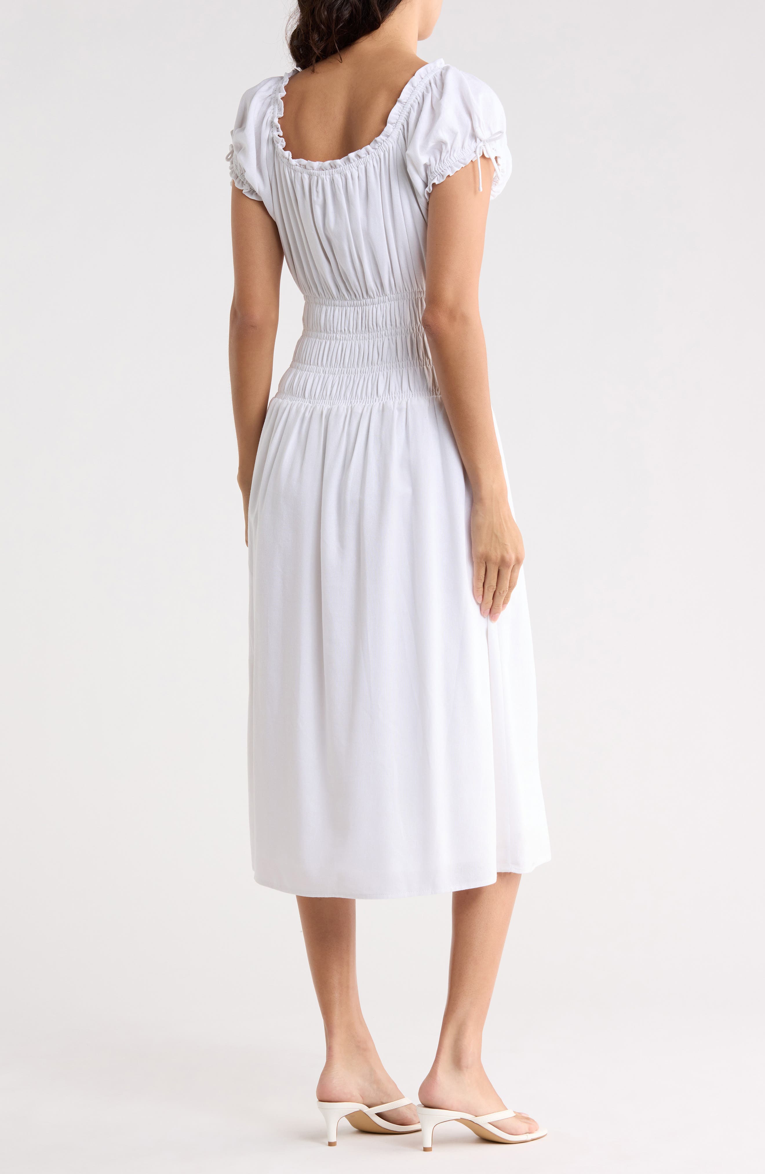 Smocked Midi Dress - image 2
