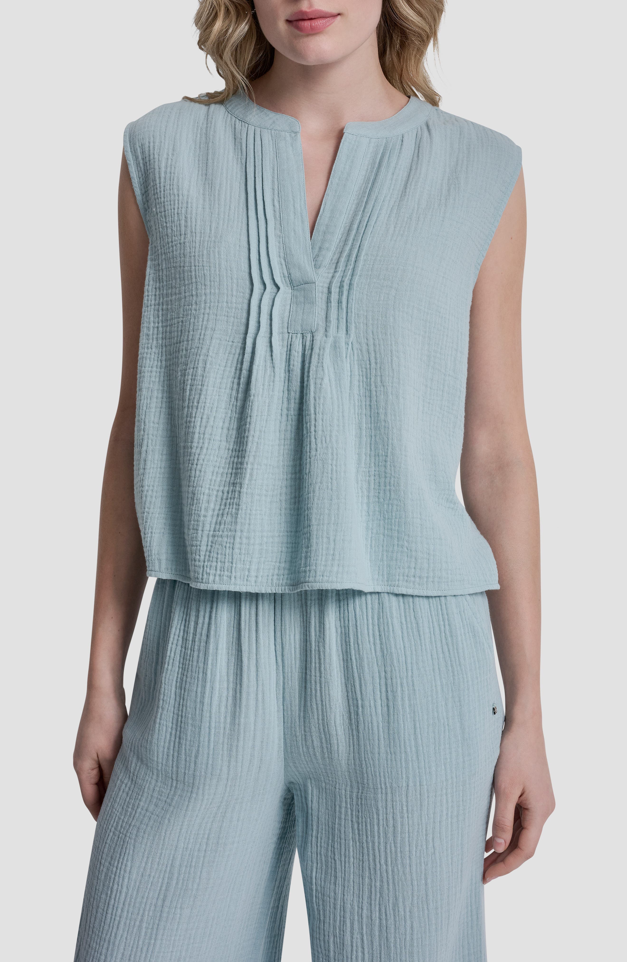 Double Crepe Gauze Sleeveless Top - image 3