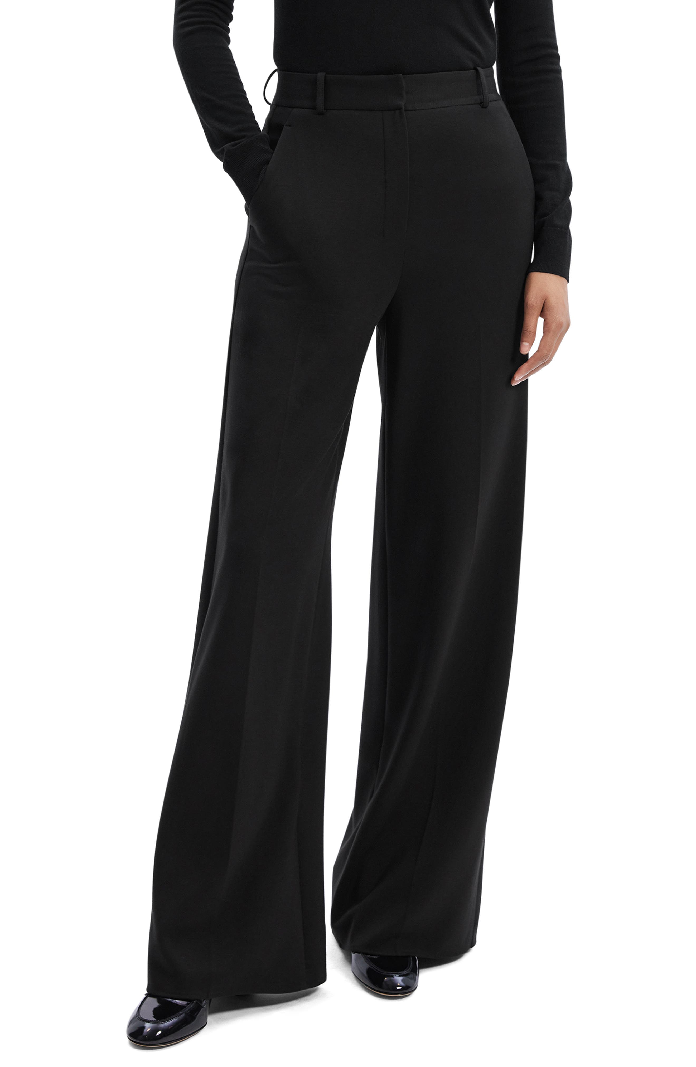 High Waist Double Knit Wide Leg Pants - image 1
