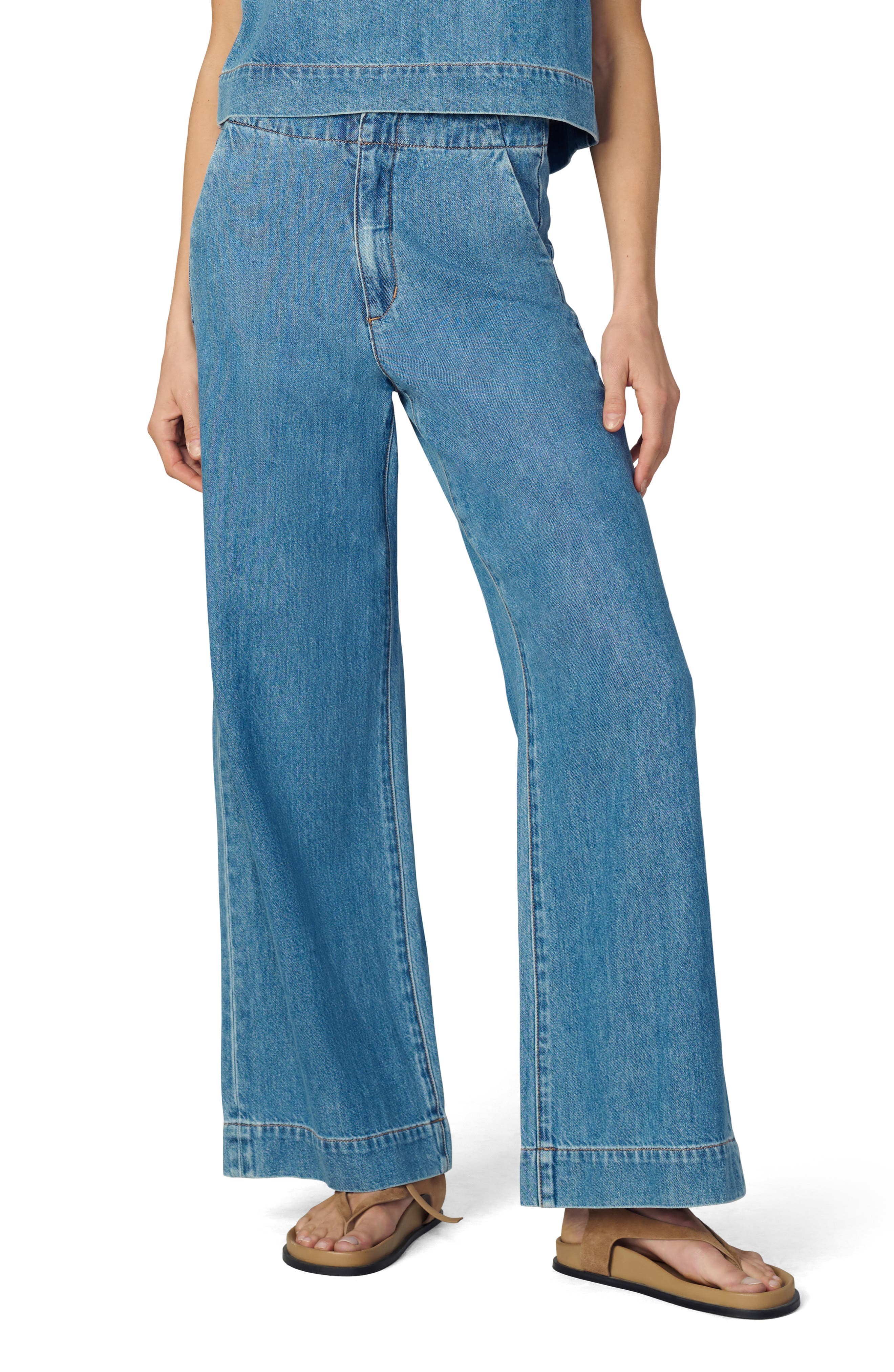 The Clean High Waist Wide Leg Denim Trouser Jeans - image 1