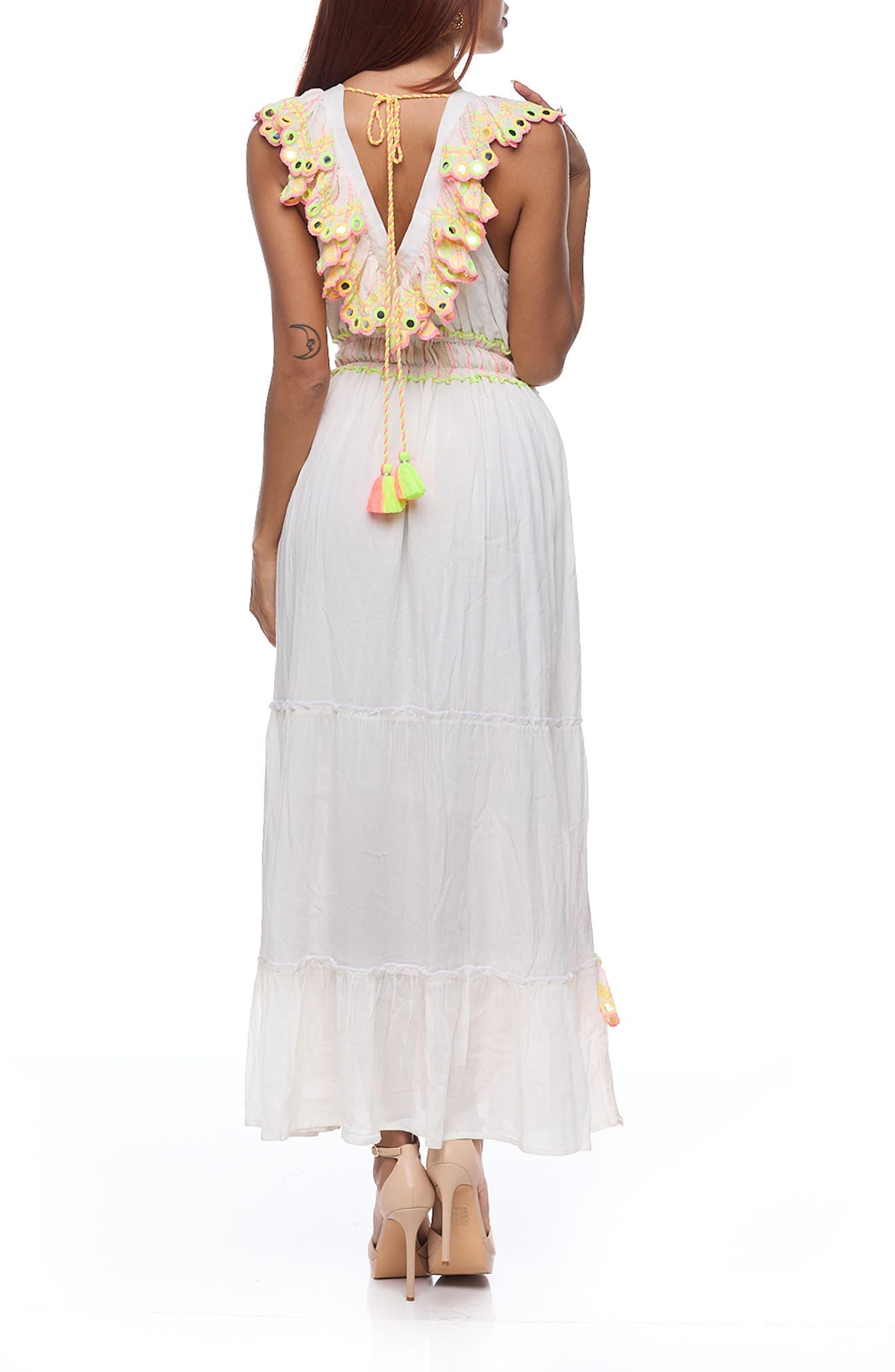 Ruffle Sleeveless Cotton Maxi Dress - image 2