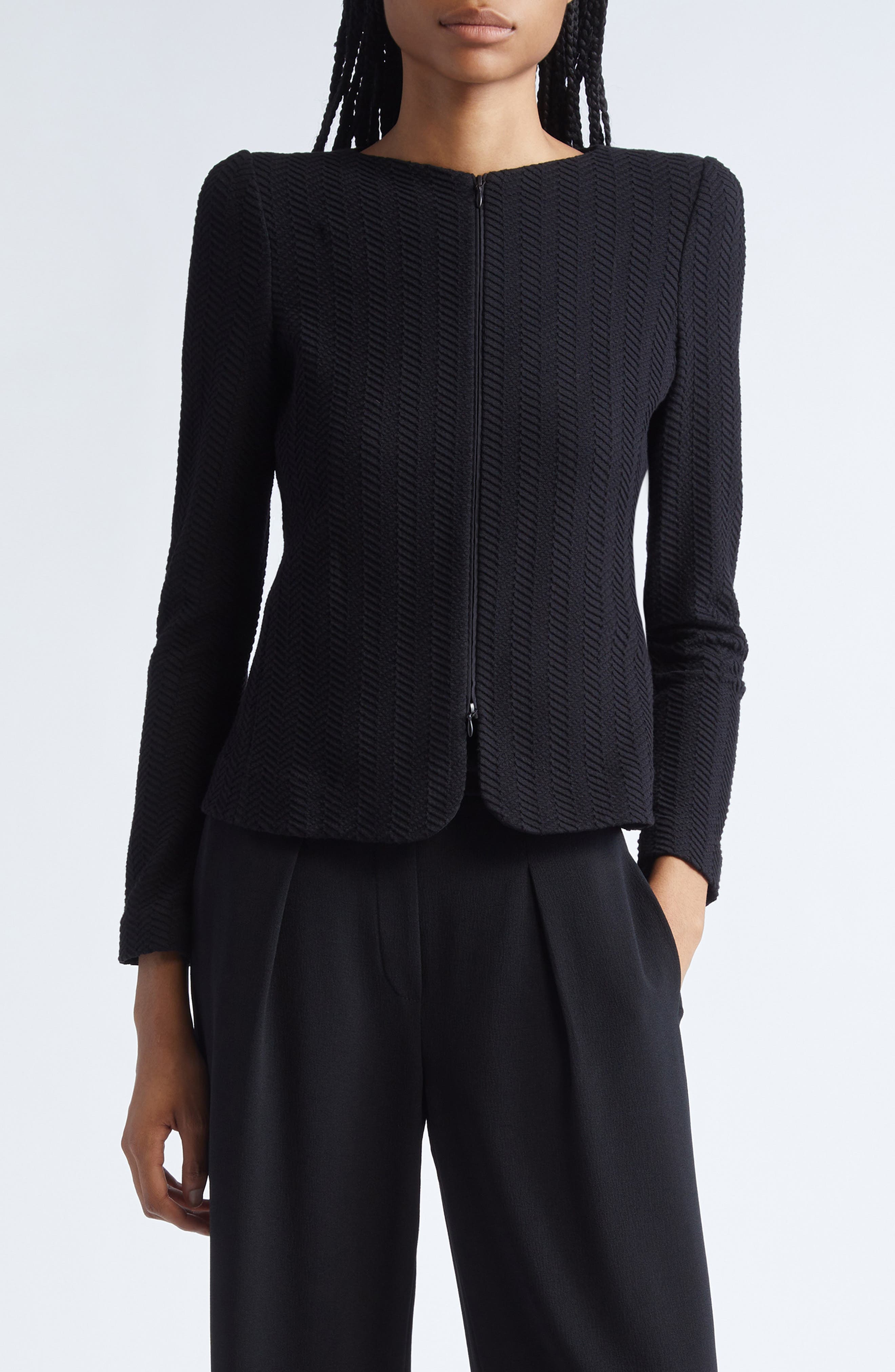 Chevron Knit Jacket - image 1