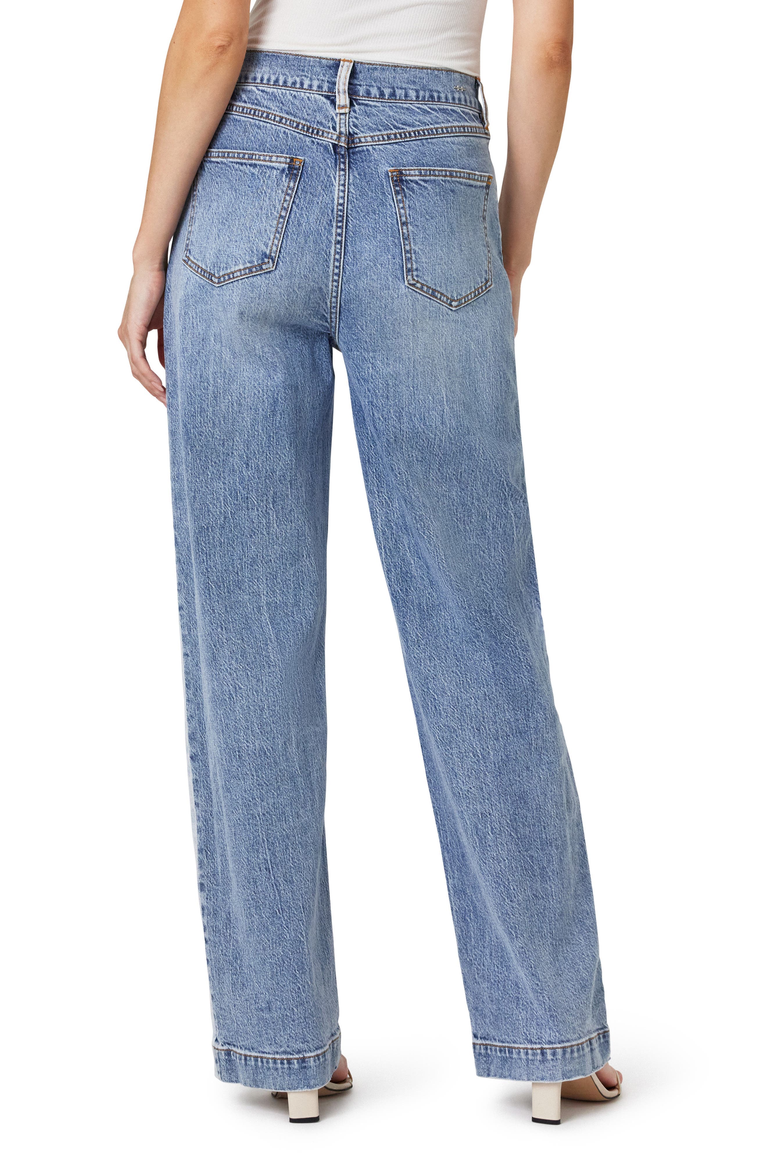 Colorblock High Waist Slouchy Straight Leg Jeans - image 2