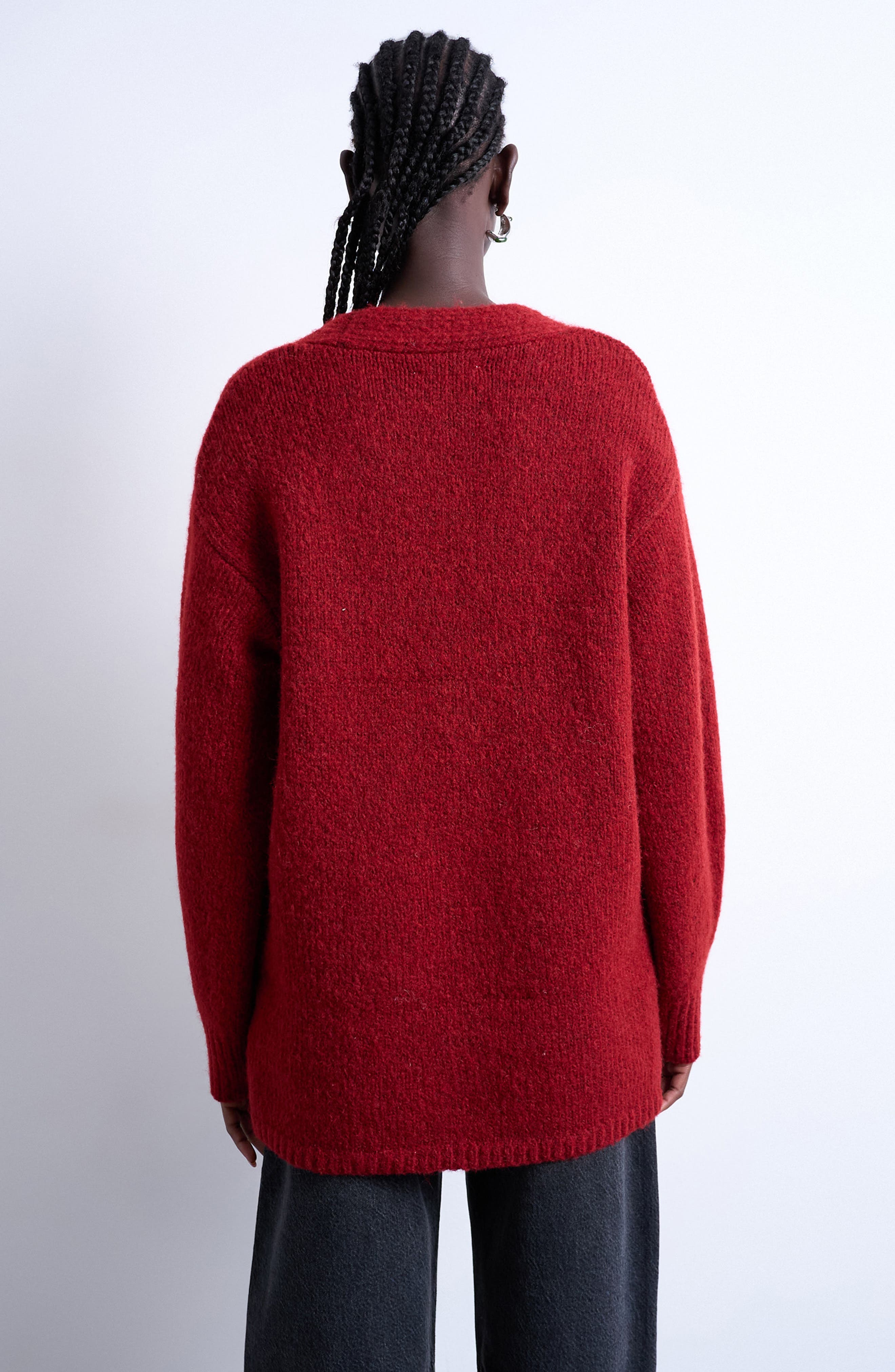 Easy V-Neck Longline Cardigan - image 2
