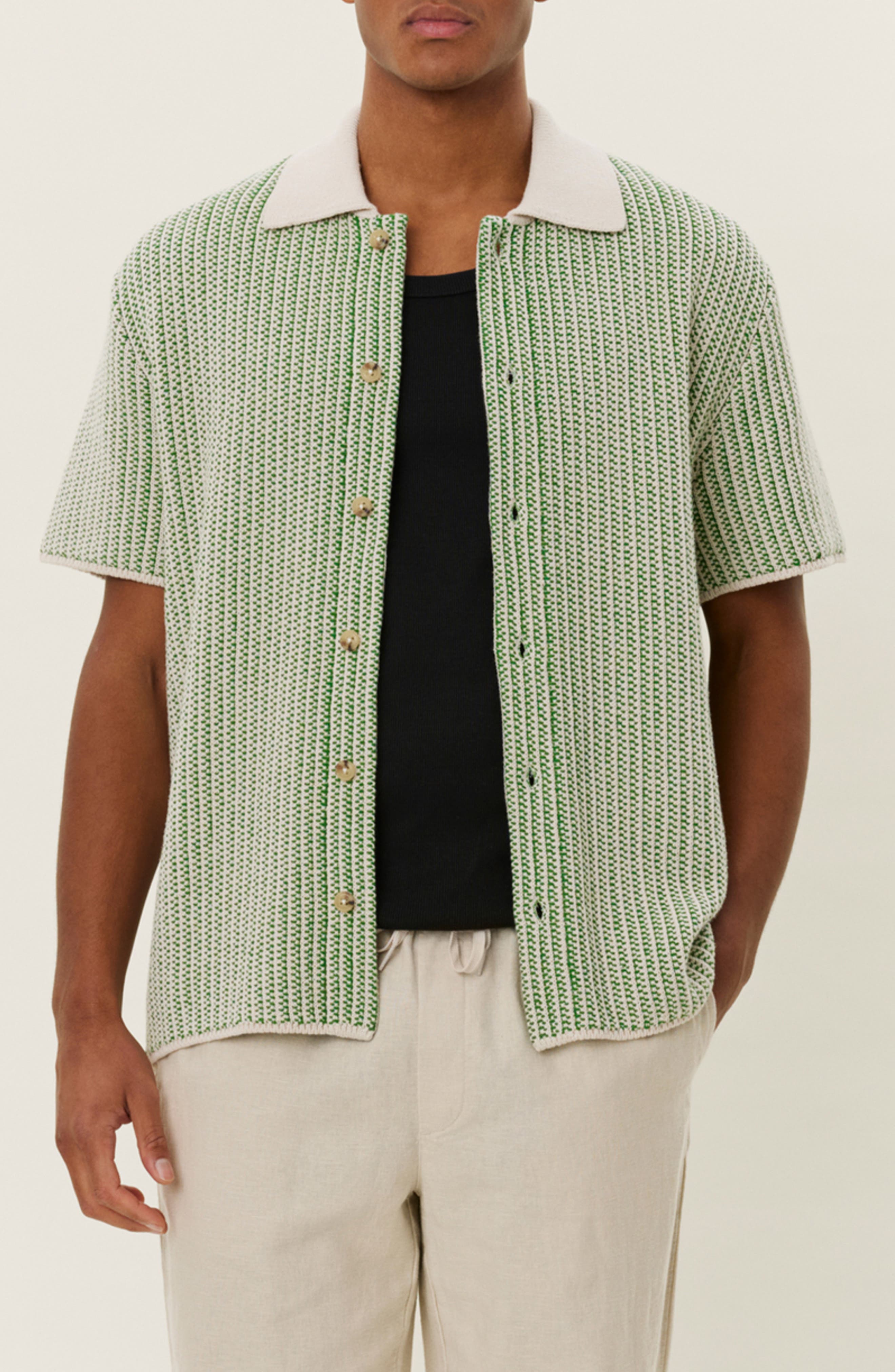Easton Short Sleeve Button-Up Sweater - image 1