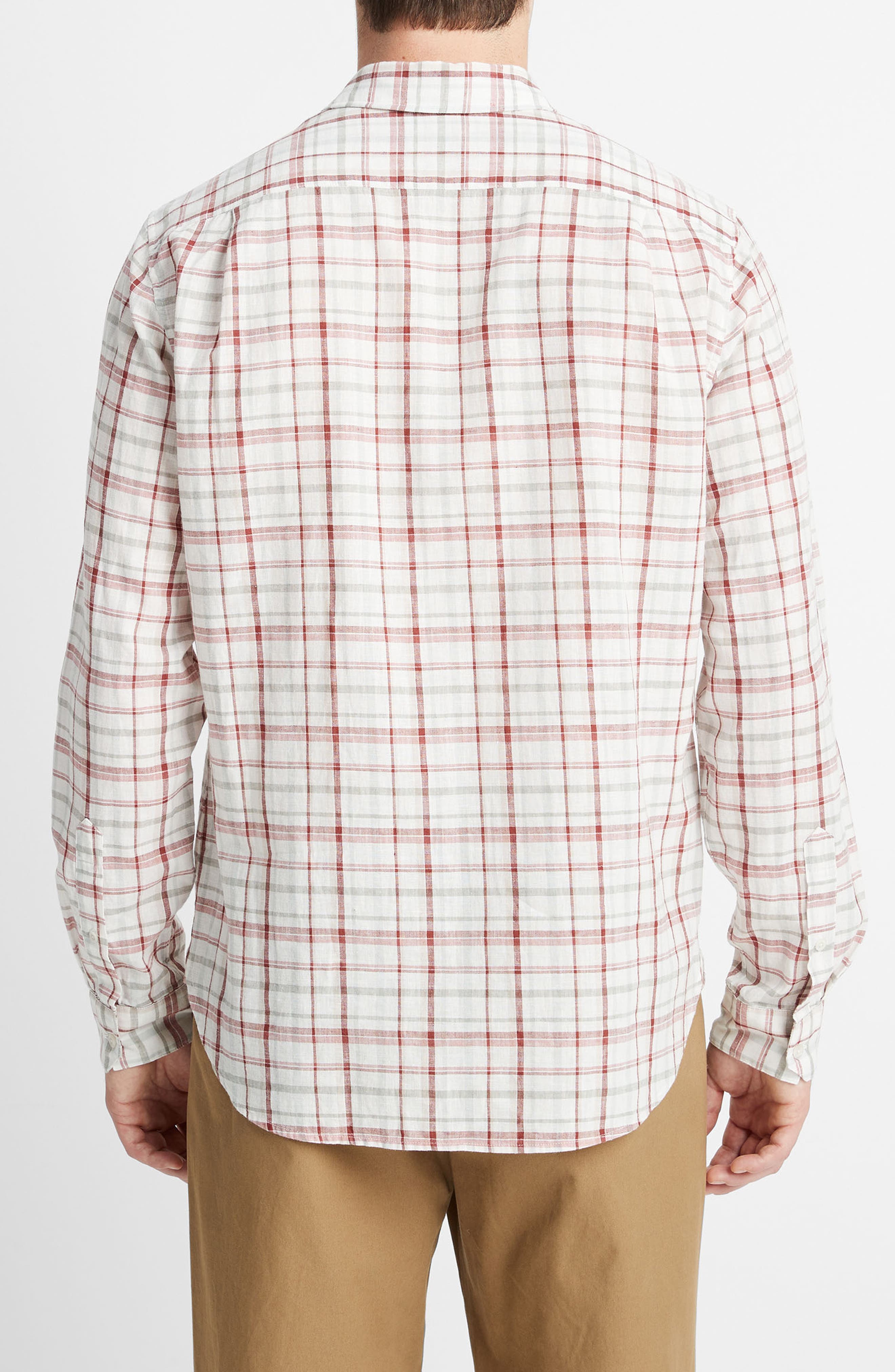 Oakmont Plaid Linen & Cotton Button-Up Shirt - image 2