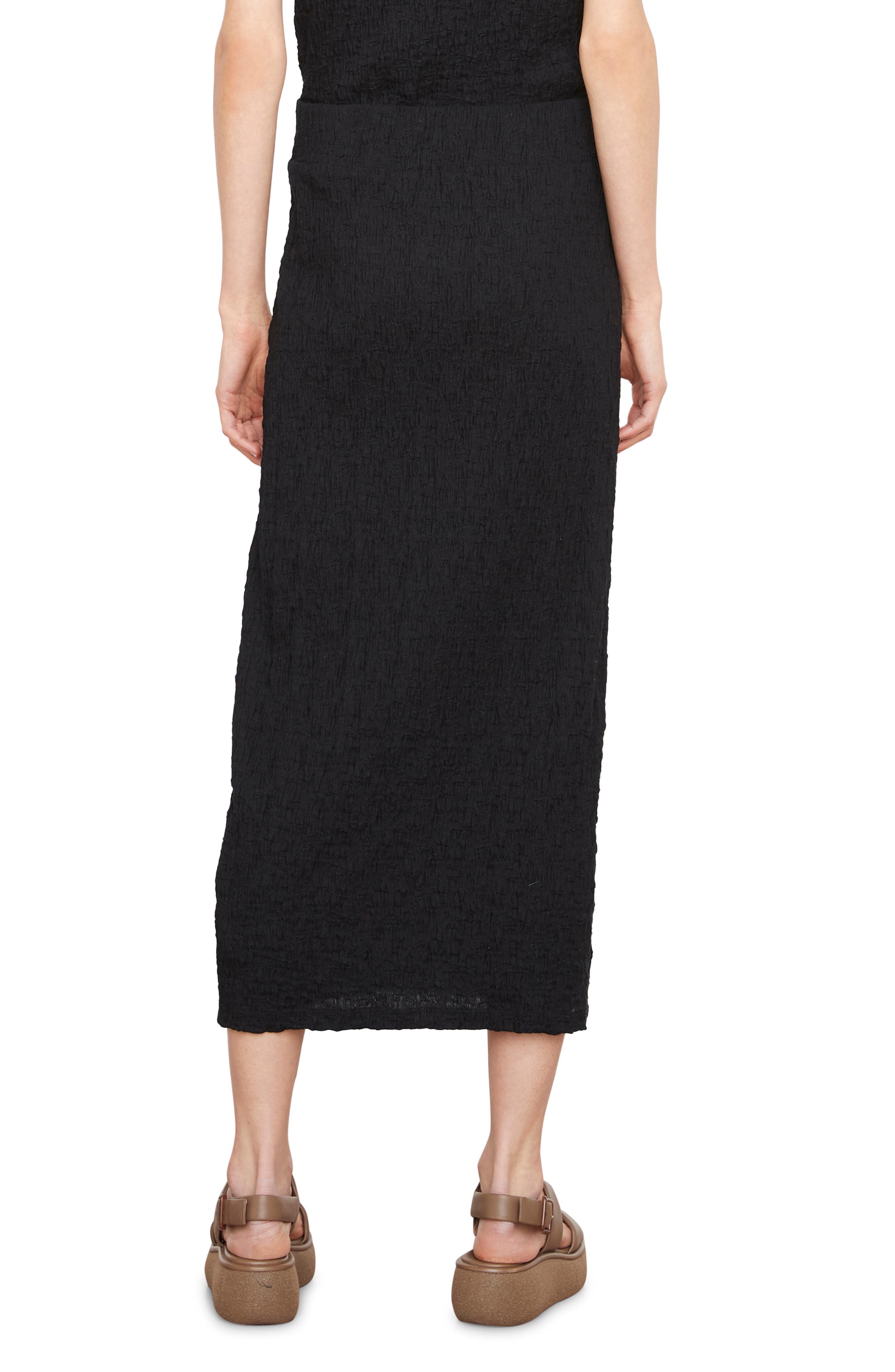 Smocked Cotton Blend Midi Skirt - image 2