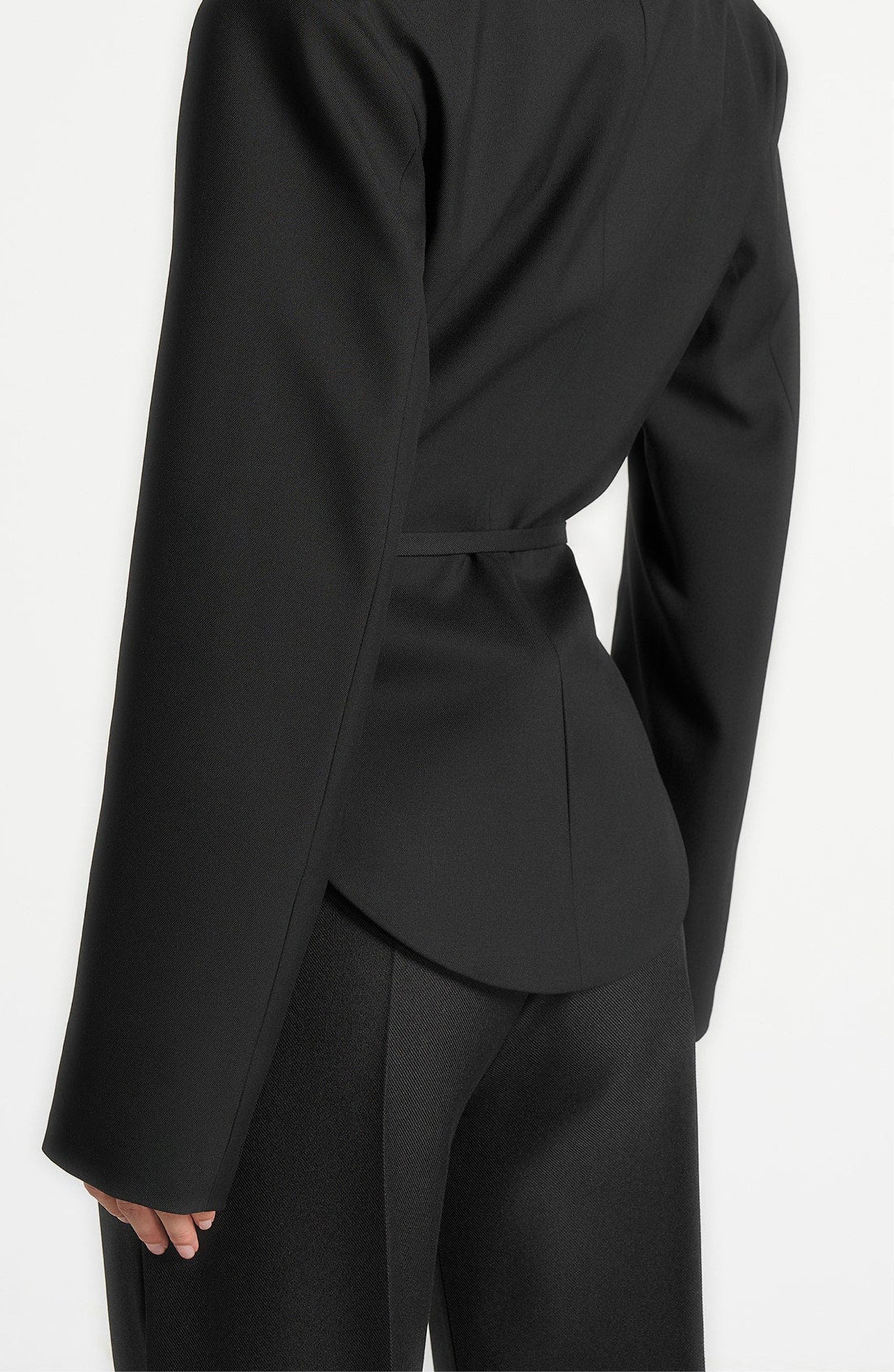 Yuna Plunge Tailored Blazer With Belt - image 2