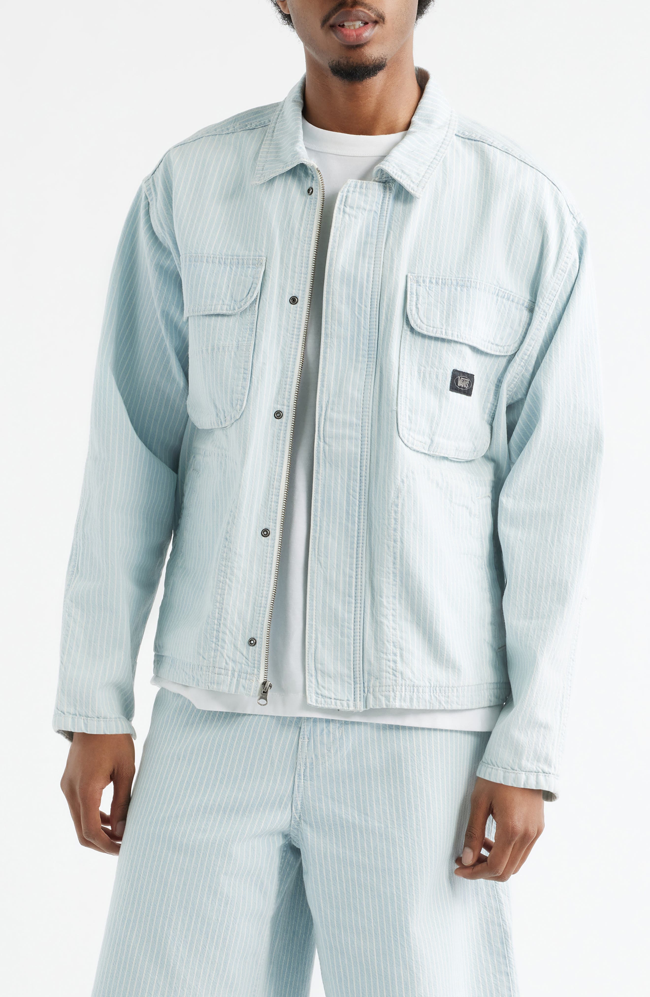Umber Stripe Denim Jacket - image 1