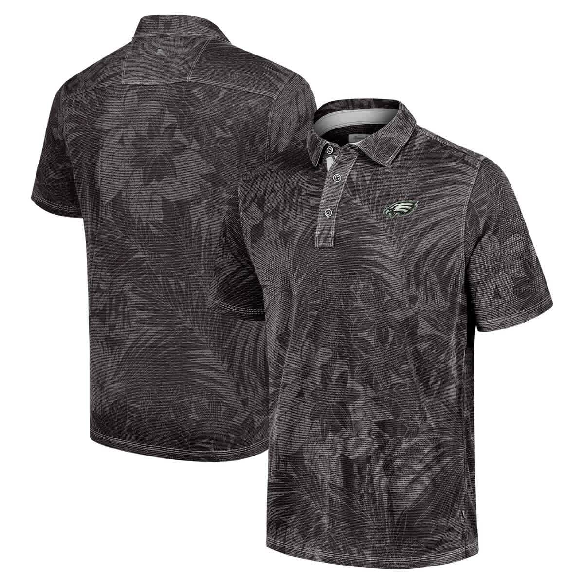 Men's Tommy Bahama Black Philadelphia Eagles Sport Santiago Paradise Polo - image 1