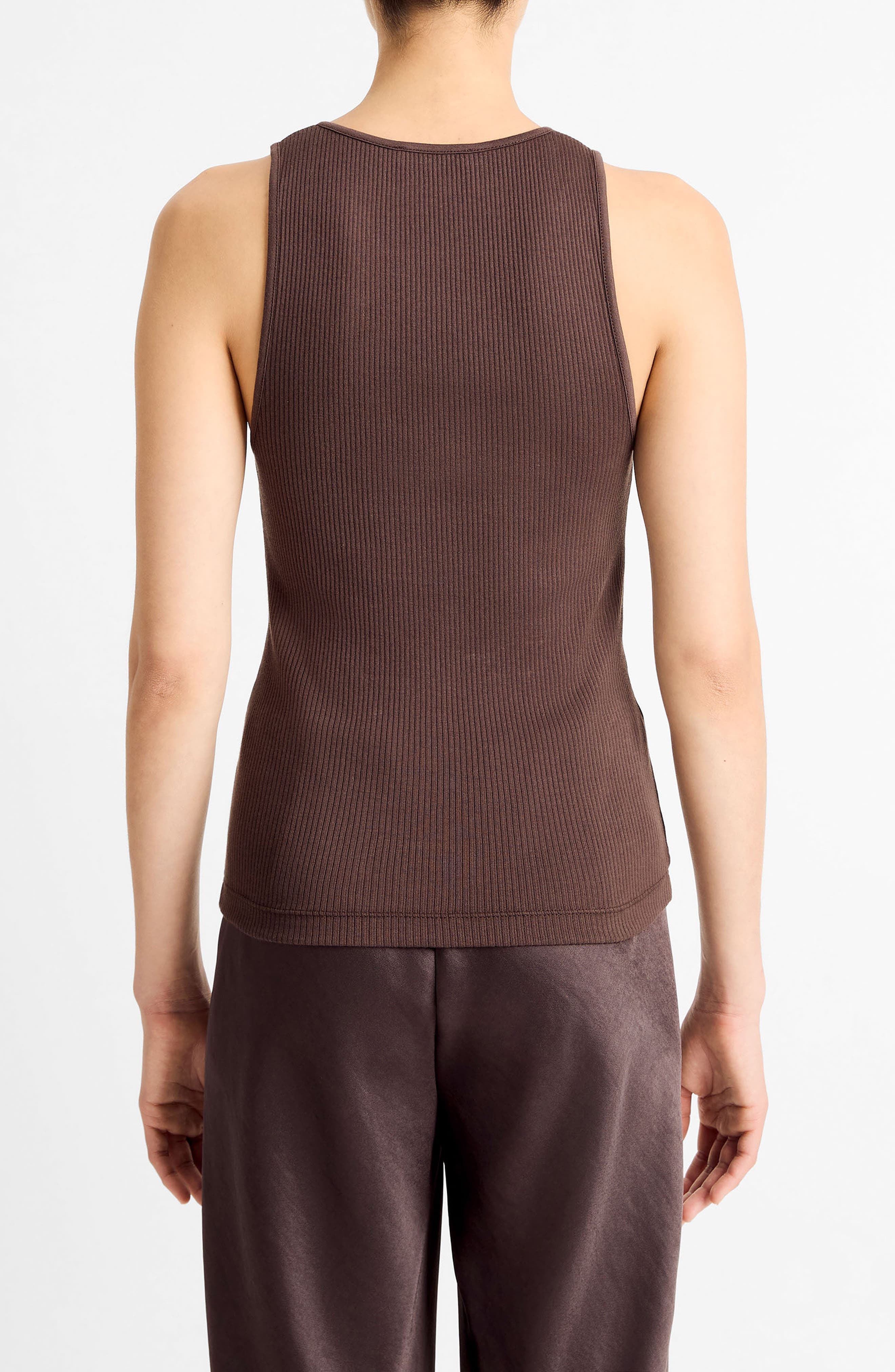 Rib Pima Cotton Henley Tank - image 2