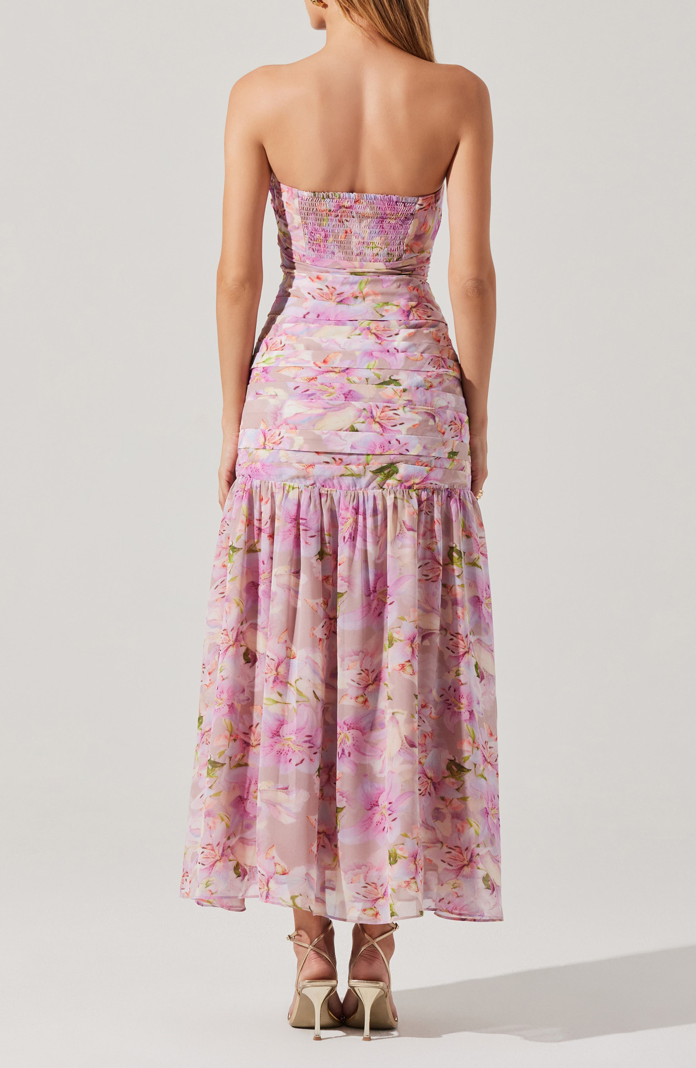 Estefany Floral Strapless Maxi Dress - image 2