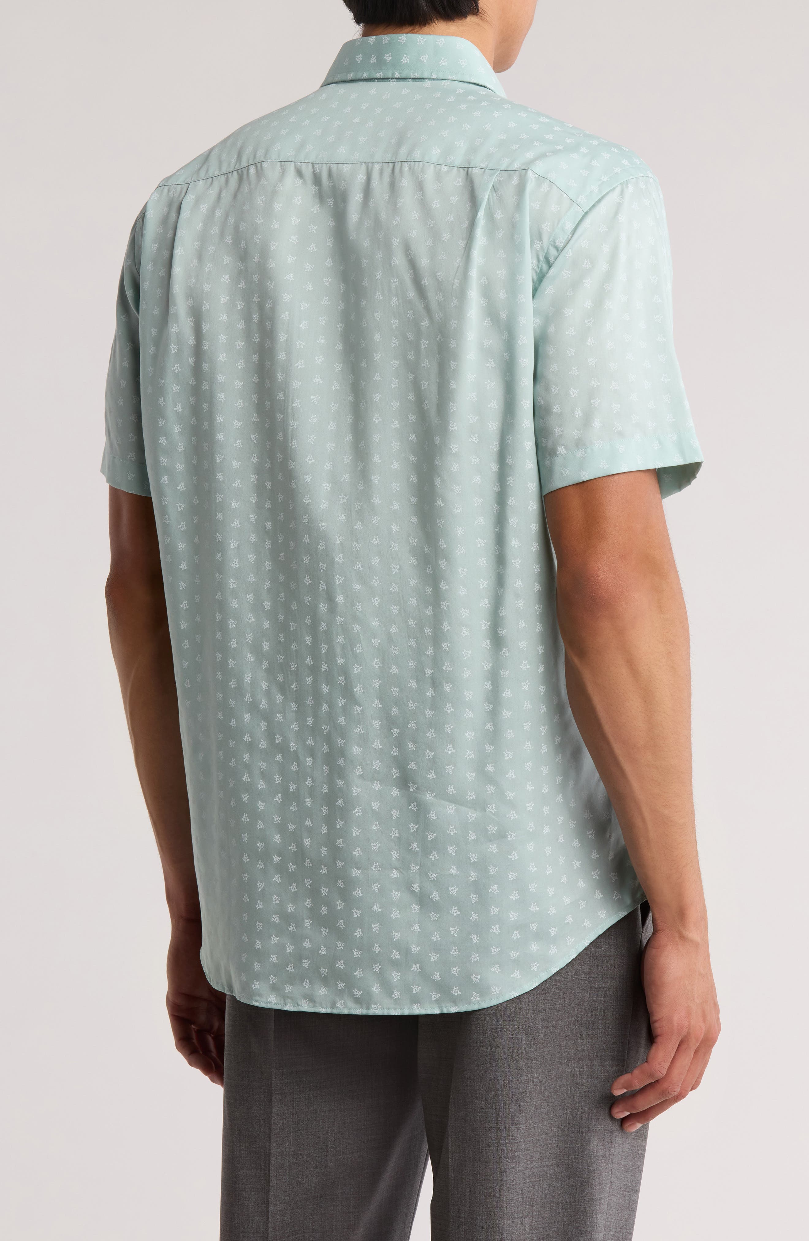 Print Short Sleeve Sport Shirt - image 2