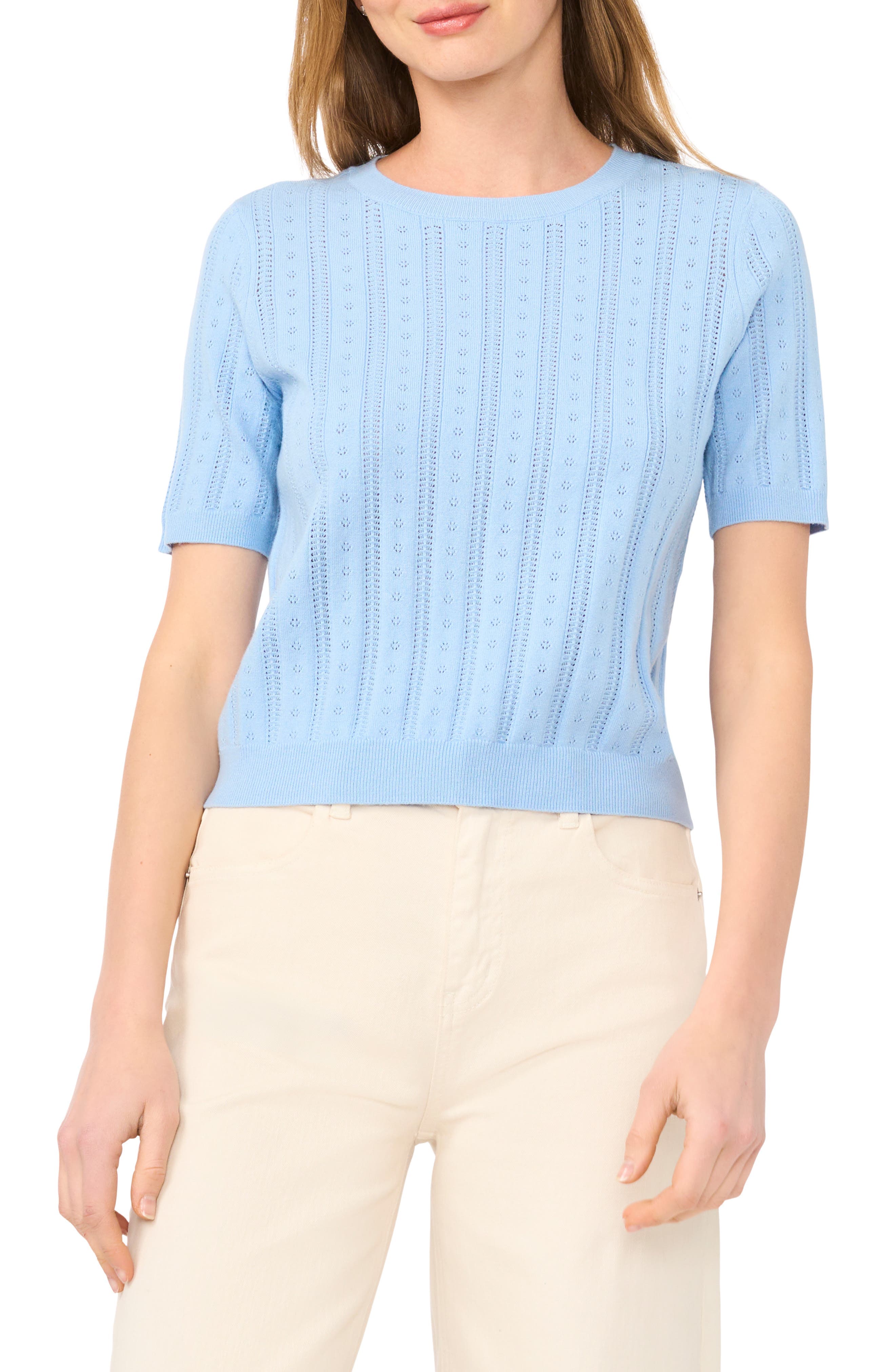 Pointelle Knit Sweater - image 5
