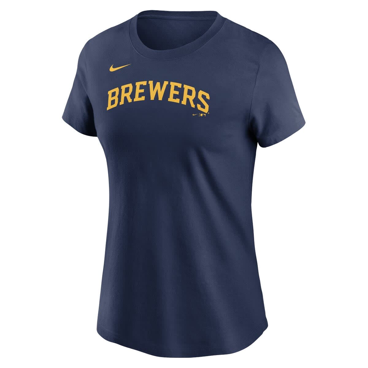 Women's Nike  Navy Milwaukee Brewers Fuse Wordmark T-Shirt - image 2