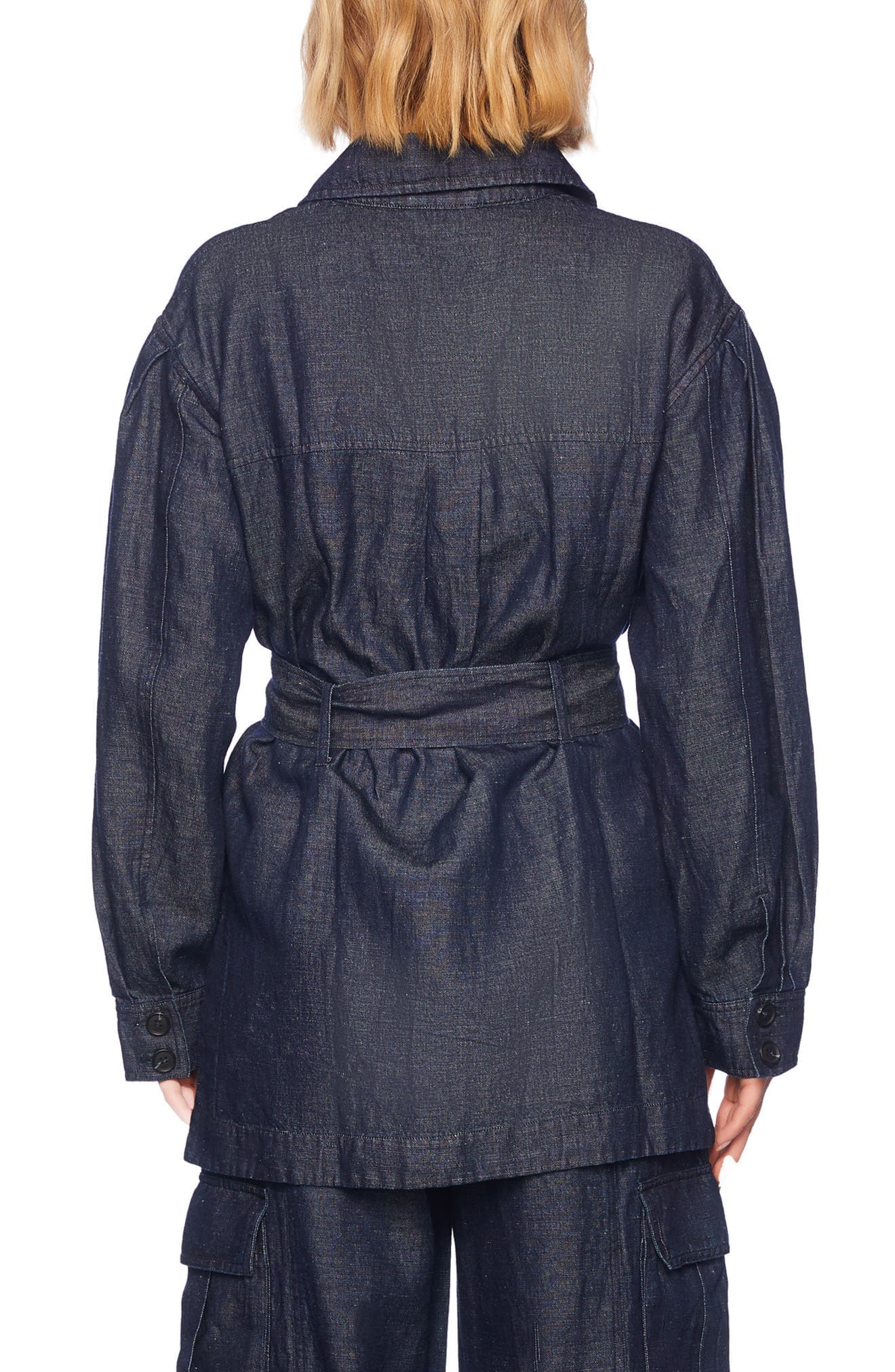 Stretch Cotton & Linen Denim Jacket - image 2