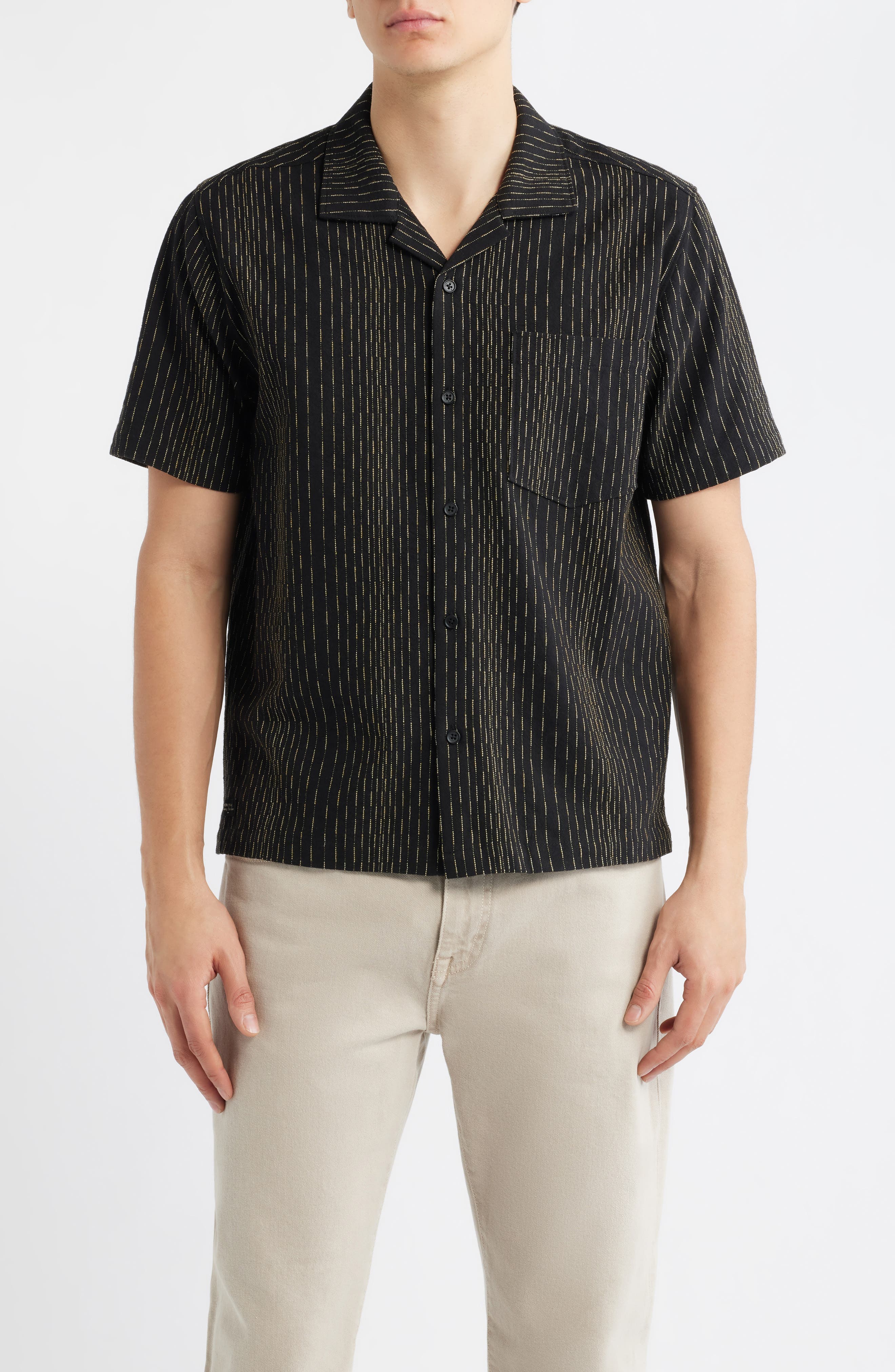 Leland Stripe Camp Shirt - image 1