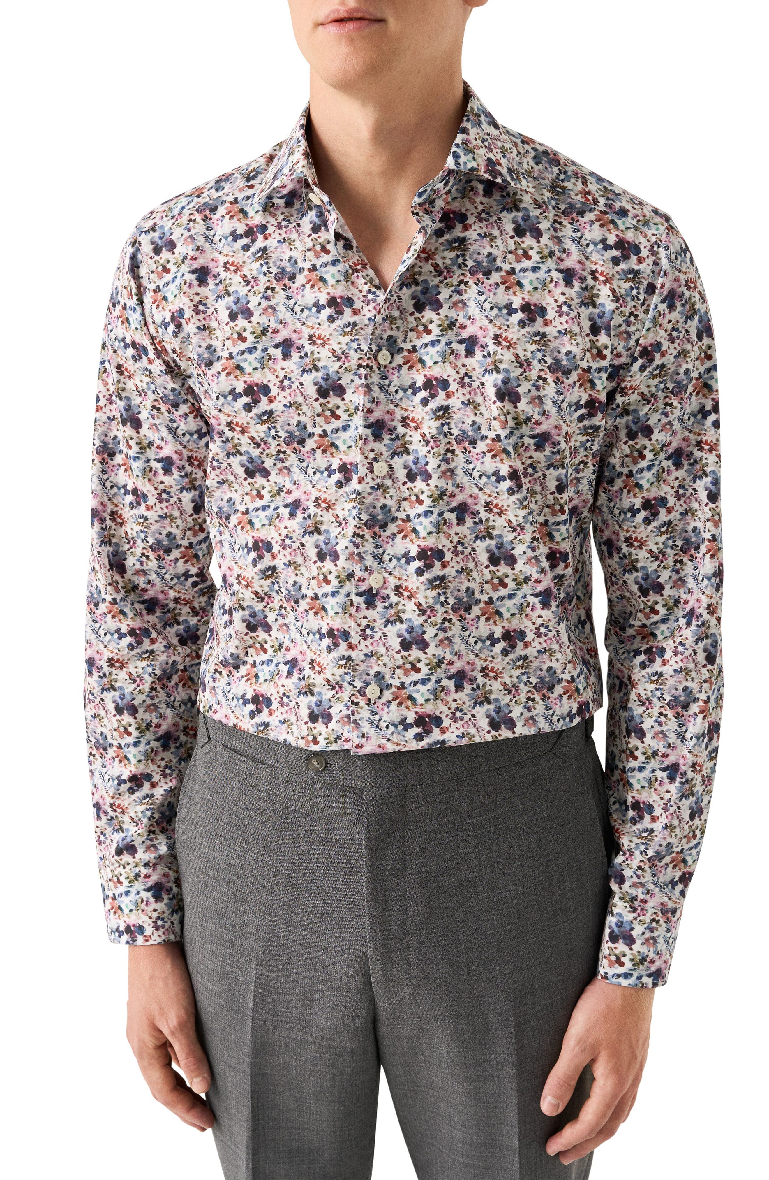 Contemporary Fit Floral Dress Shirt - image 1