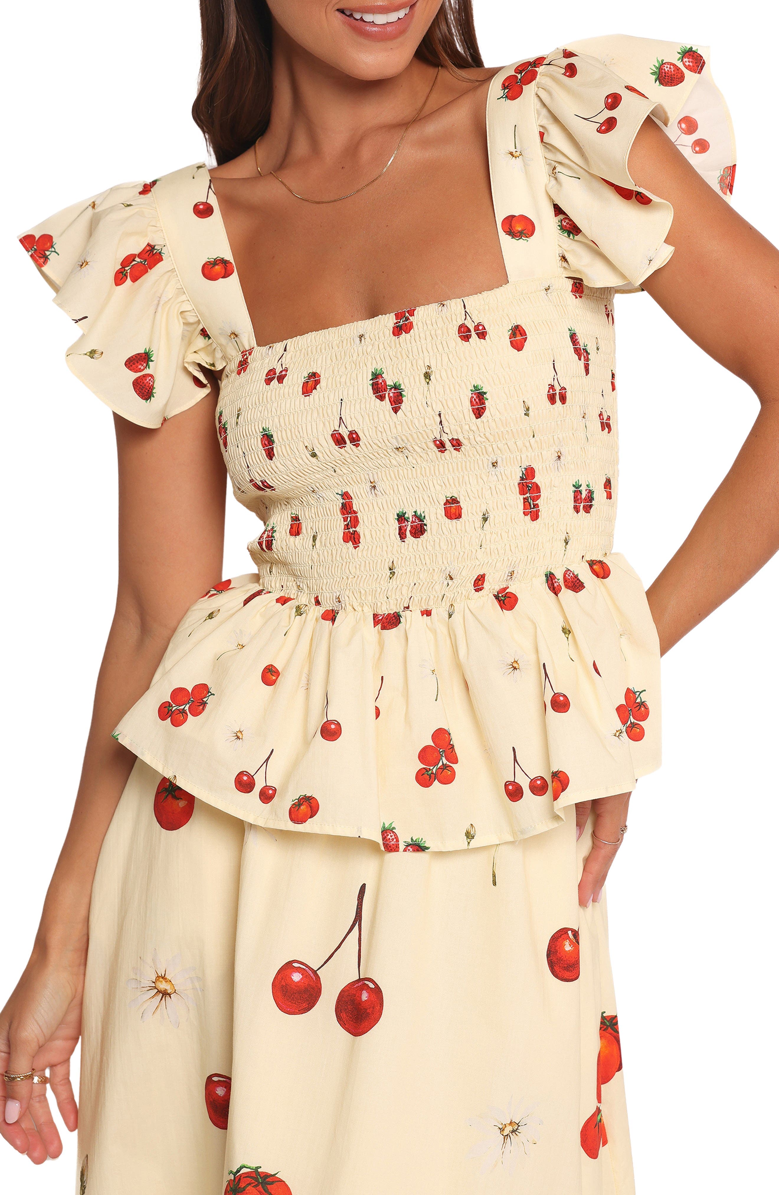 Remira Smocked Ruffle Top - image 1