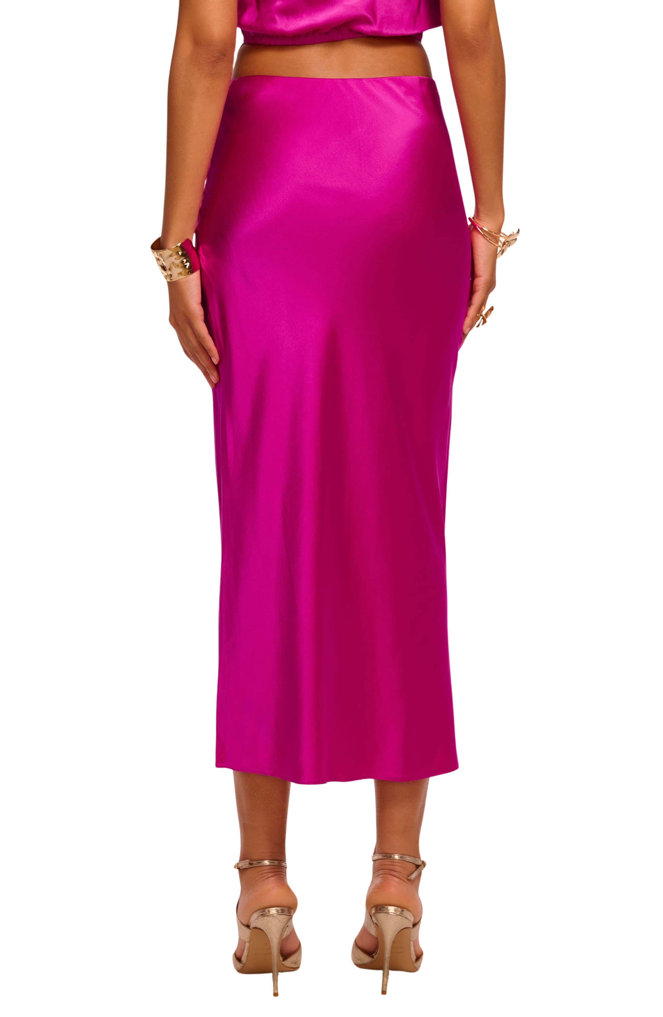 Krisia Silk Midi Skirt - image 2