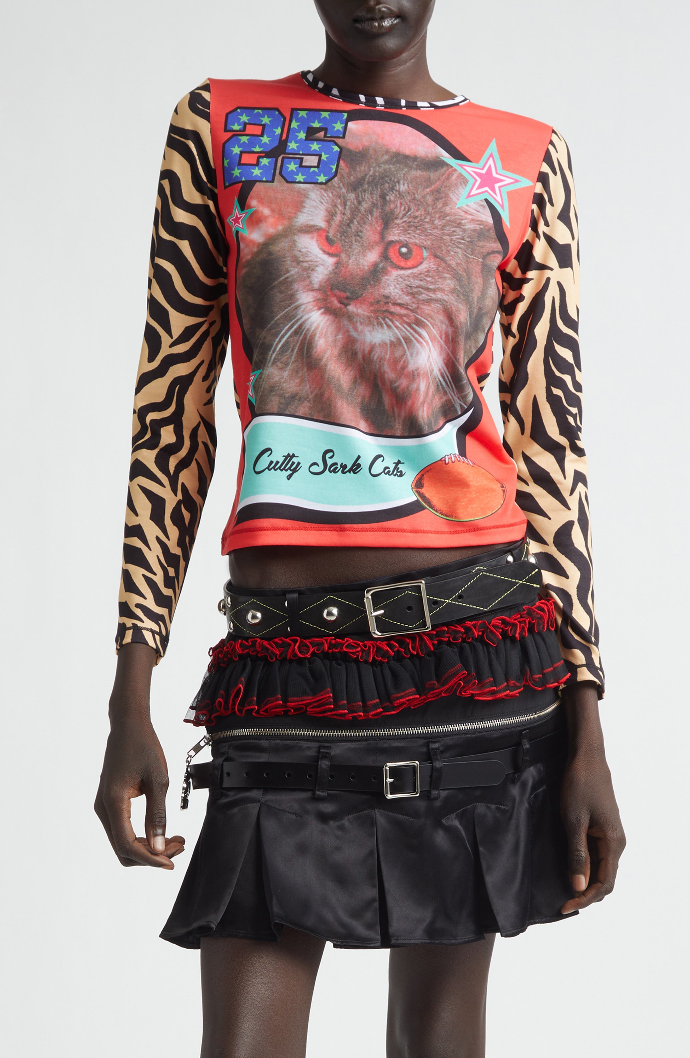 Cutty Sark Cats Fitted Jersey Graphic T-Shirt - image 1