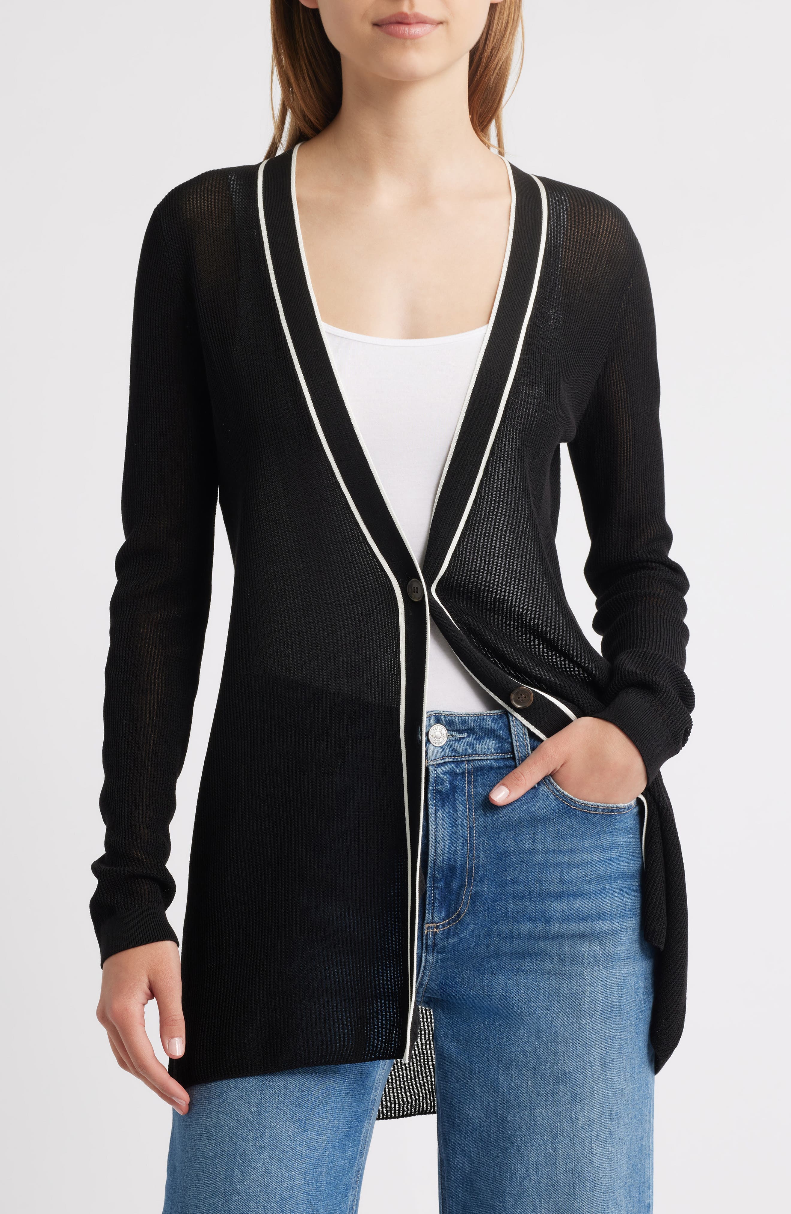 The Varsity Tipped Cardigan - image 1
