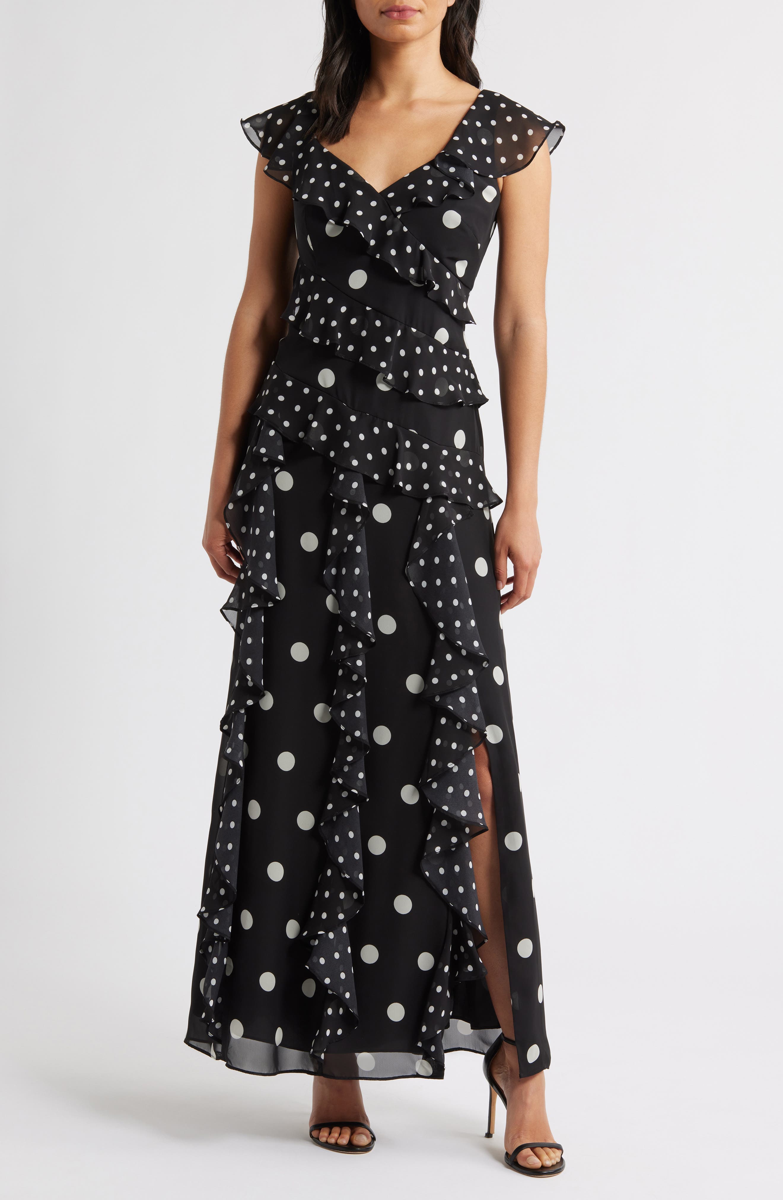 Mixed Polka Dot Maxi Dress - image 1