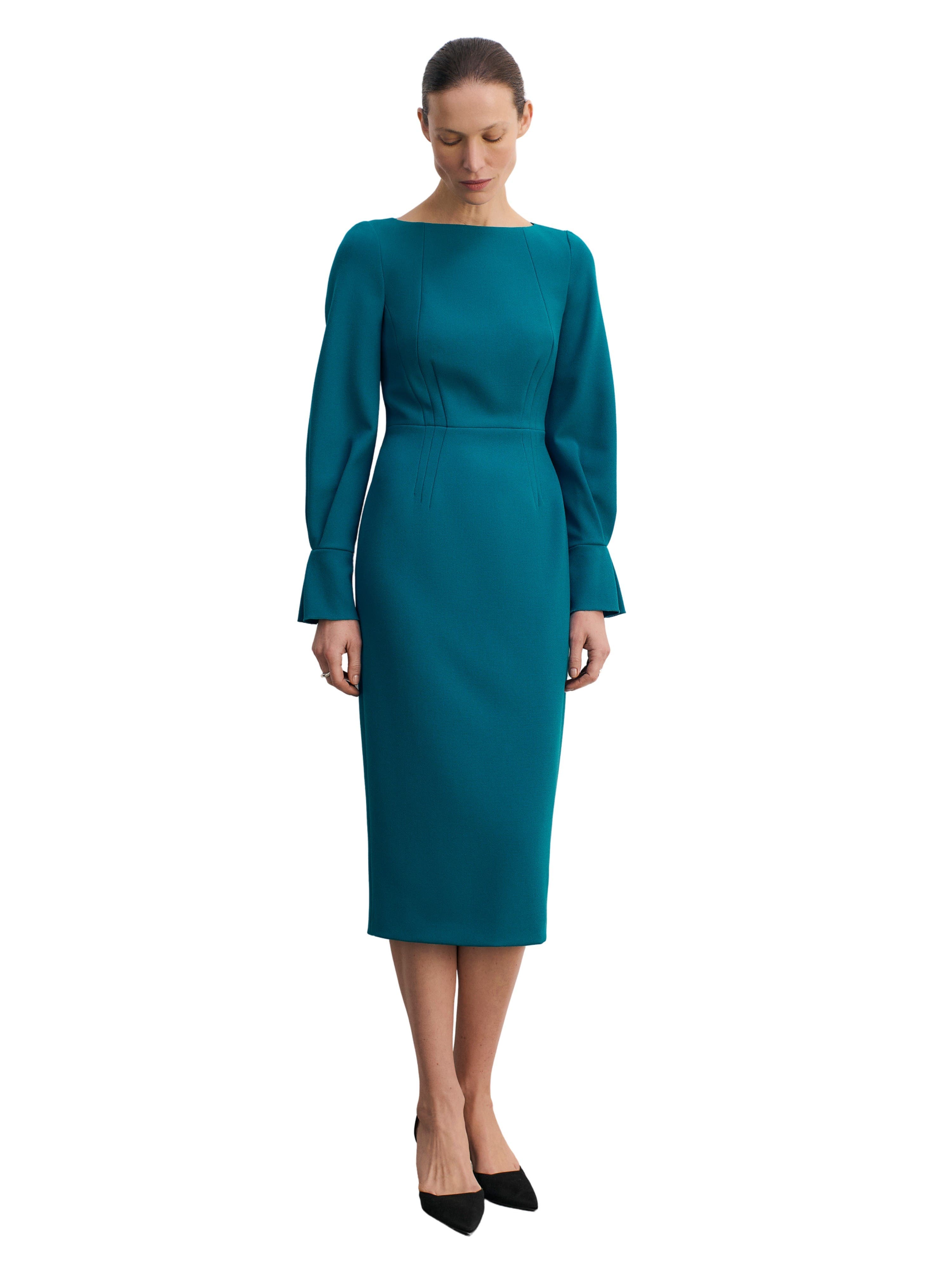 Aubrey Sculpt Crepe Dress - image 1