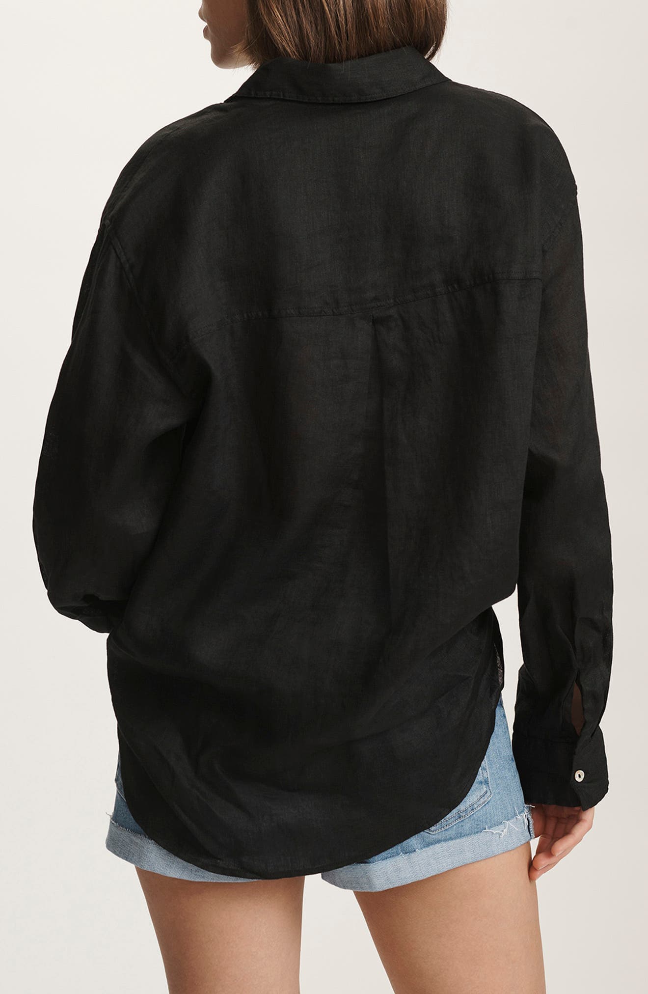 Oversize Linen Button-Up Shirt - image 2