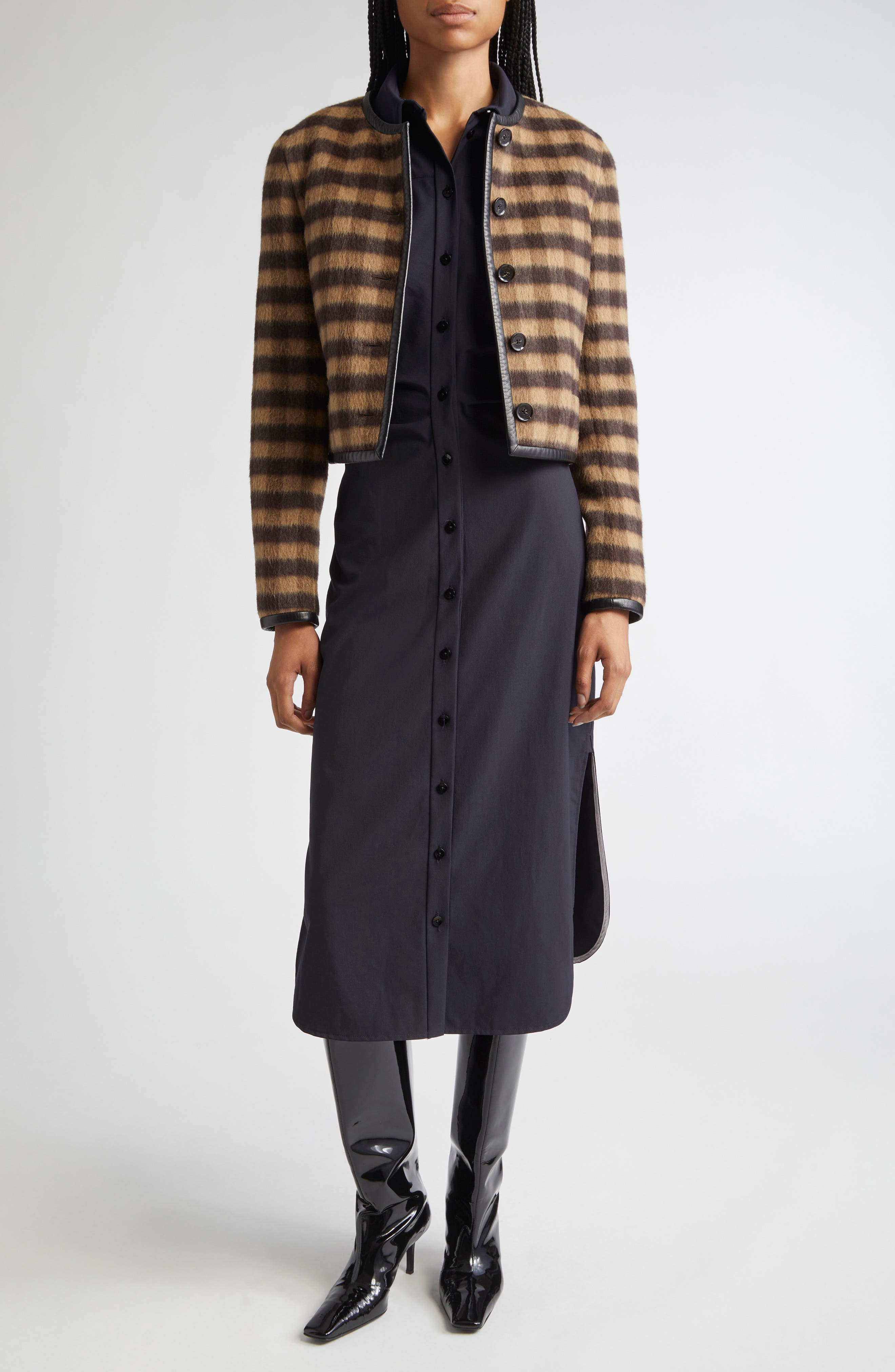 Flora Long Sleeve Midi Shirtdress - image 2