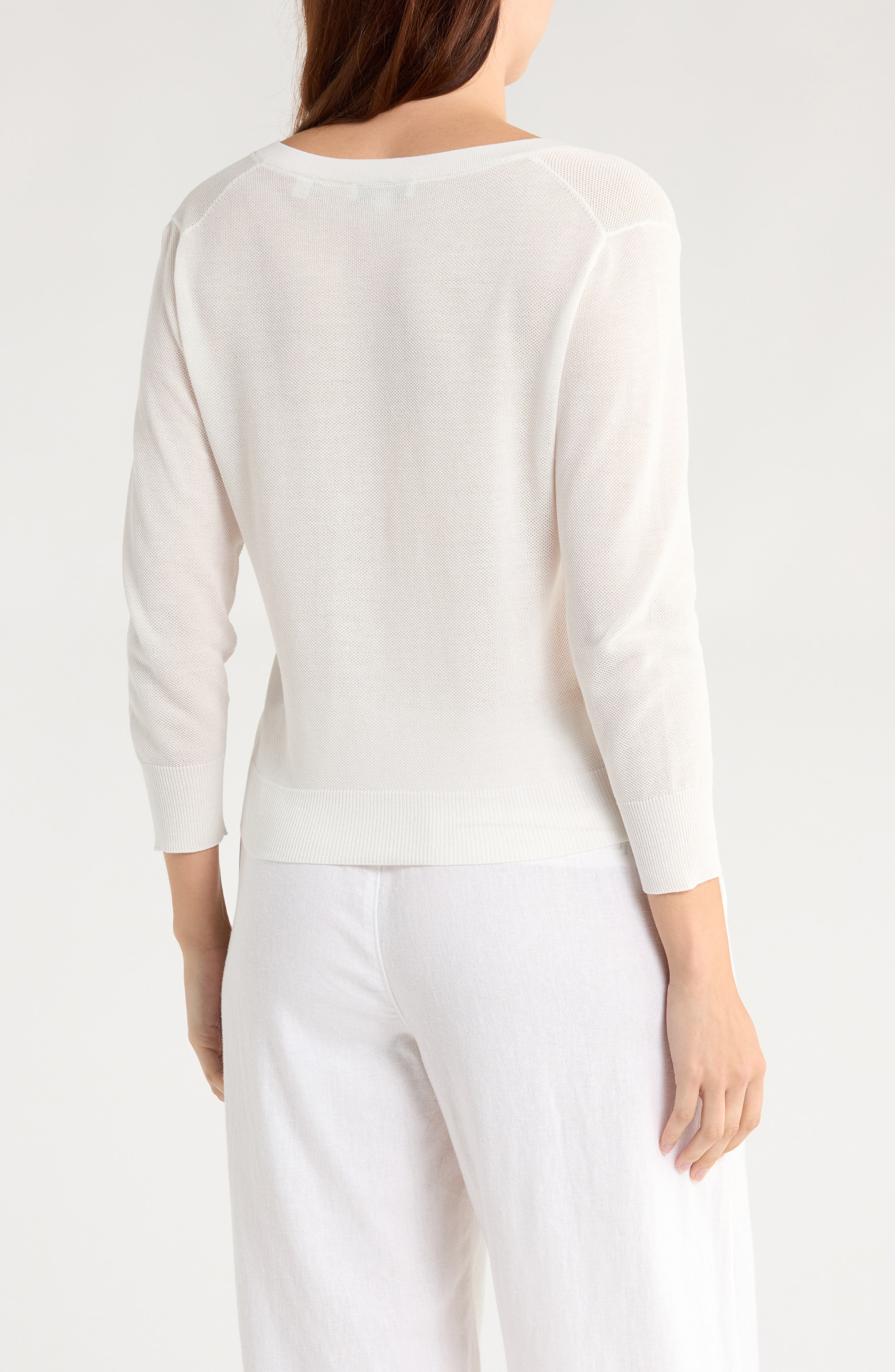 Cotton V-Neck Sweater - image 2